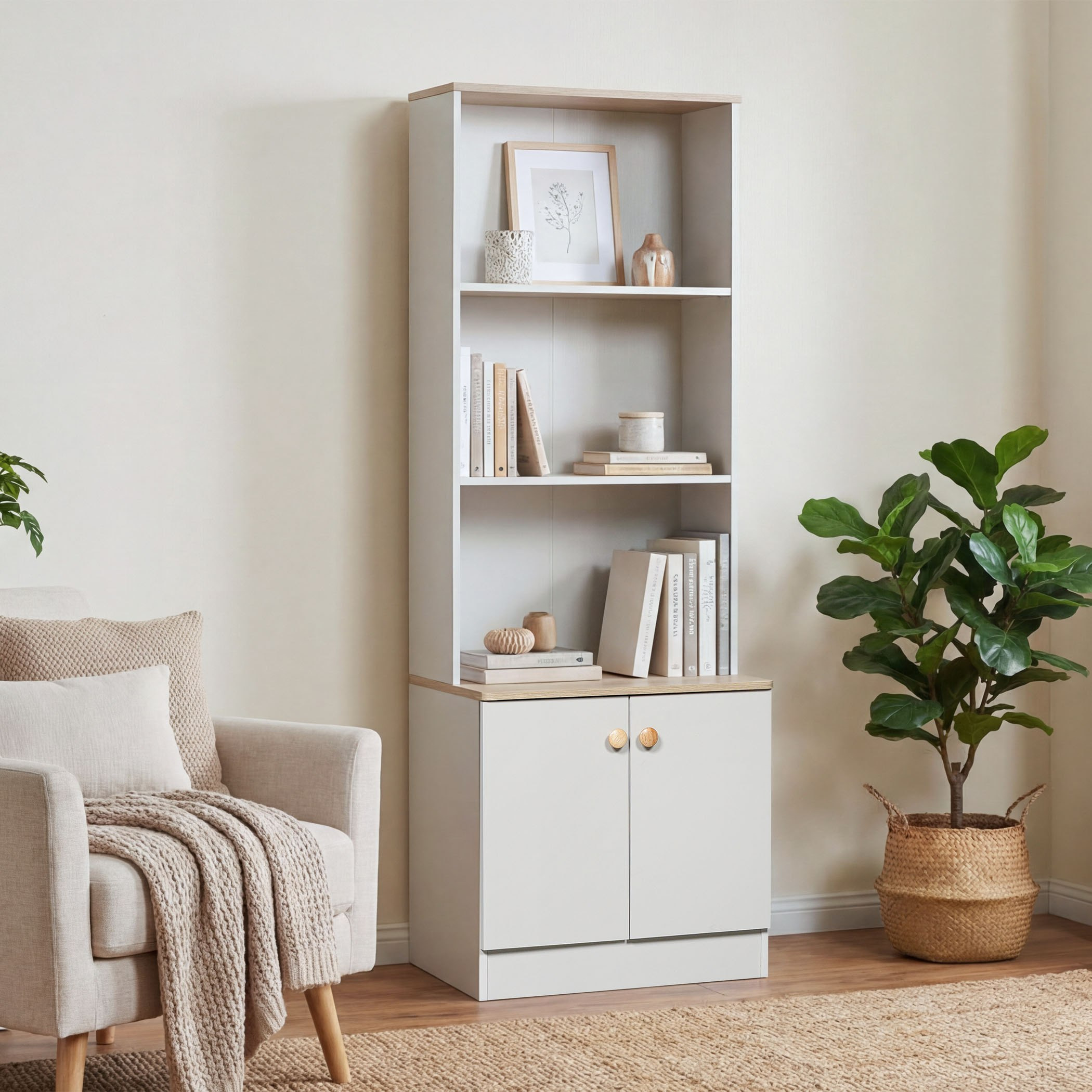 Movo Skara 2-Door Bookcase-hbxfurniture-office-bookcases-image-1