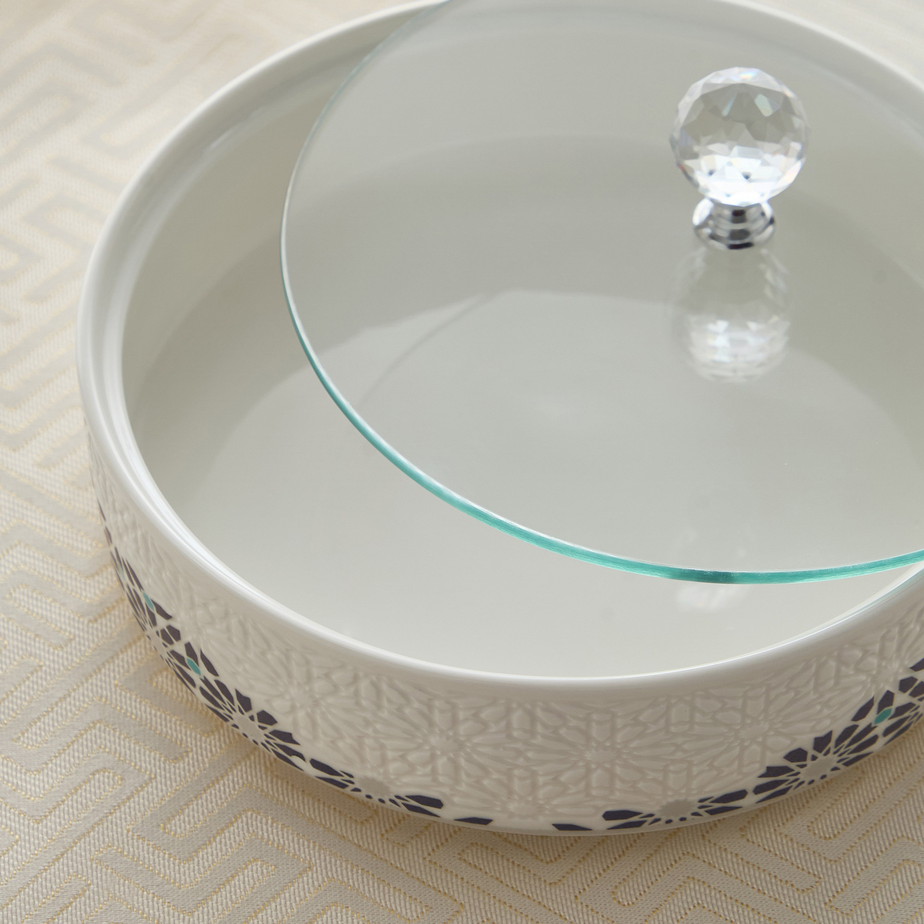 صندوق حلوى بغطاء من أوركيد - 18.5 سم-hbxdecorandfurnishings-tabletop-serveware-image-4