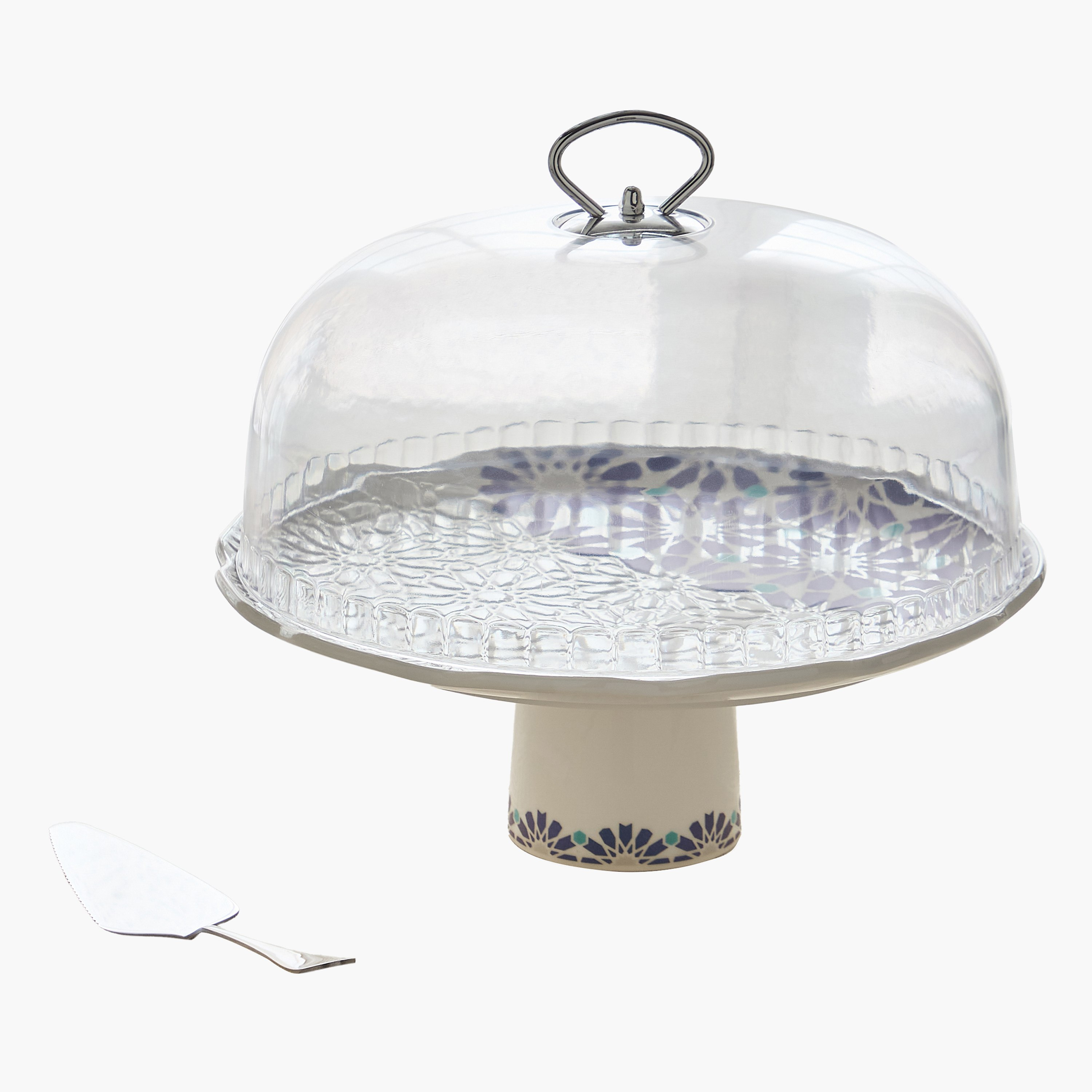 Orchid 11-inch Cake Stand with Lid and Server-hbxdecorandfurnishings-tabletop-serveware-image-7
