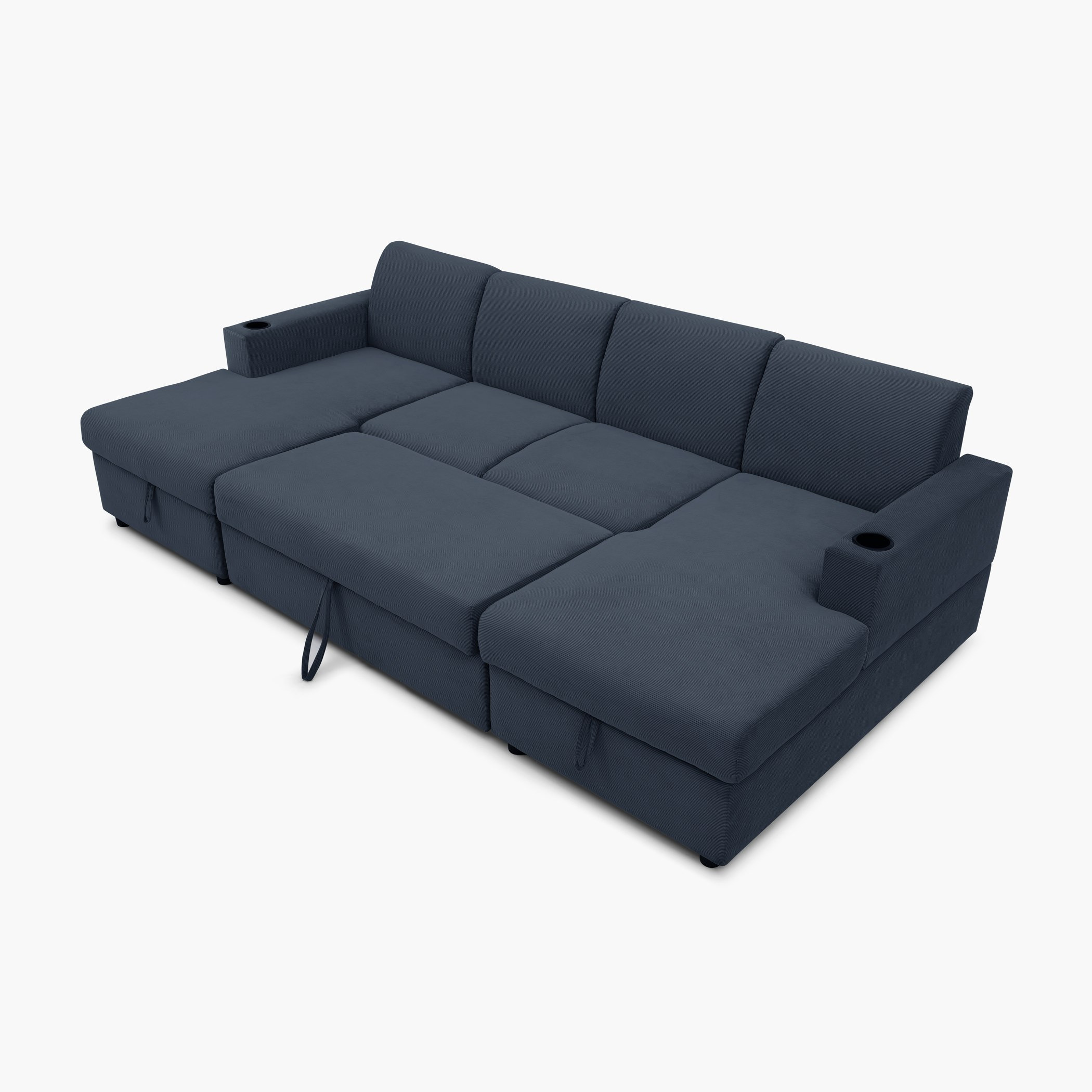 Lecco NXT 5-Seater Fabric Corner with 2-Seater Pullout Sofa Bed and 2 Storage Chaise with Cupholders-hbxfurniture-sofasandarmchairs-sofabeds-image-10