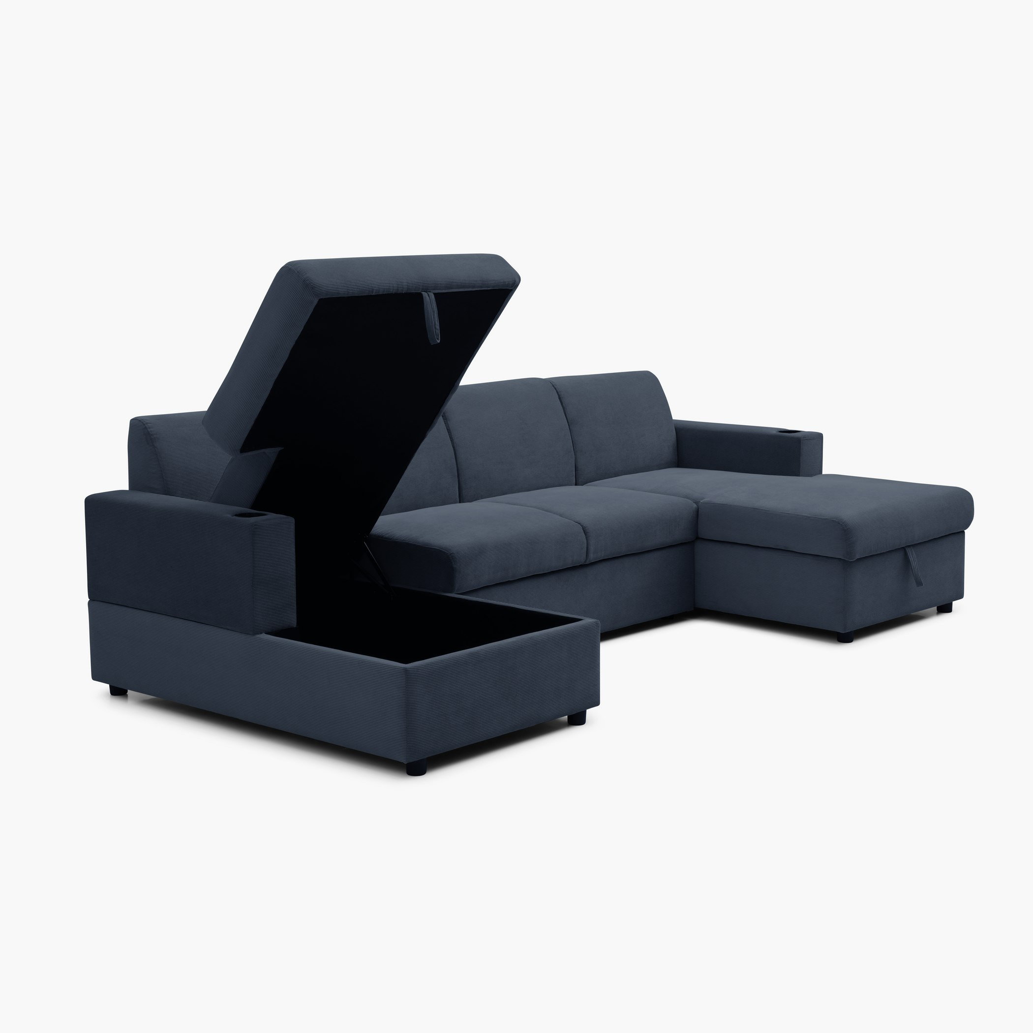 Lecco NXT 5-Seater Fabric Corner with 2-Seater Pullout Sofa Bed and 2 Storage Chaise with Cupholders-hbxfurniture-sofasandarmchairs-sofabeds-image-8