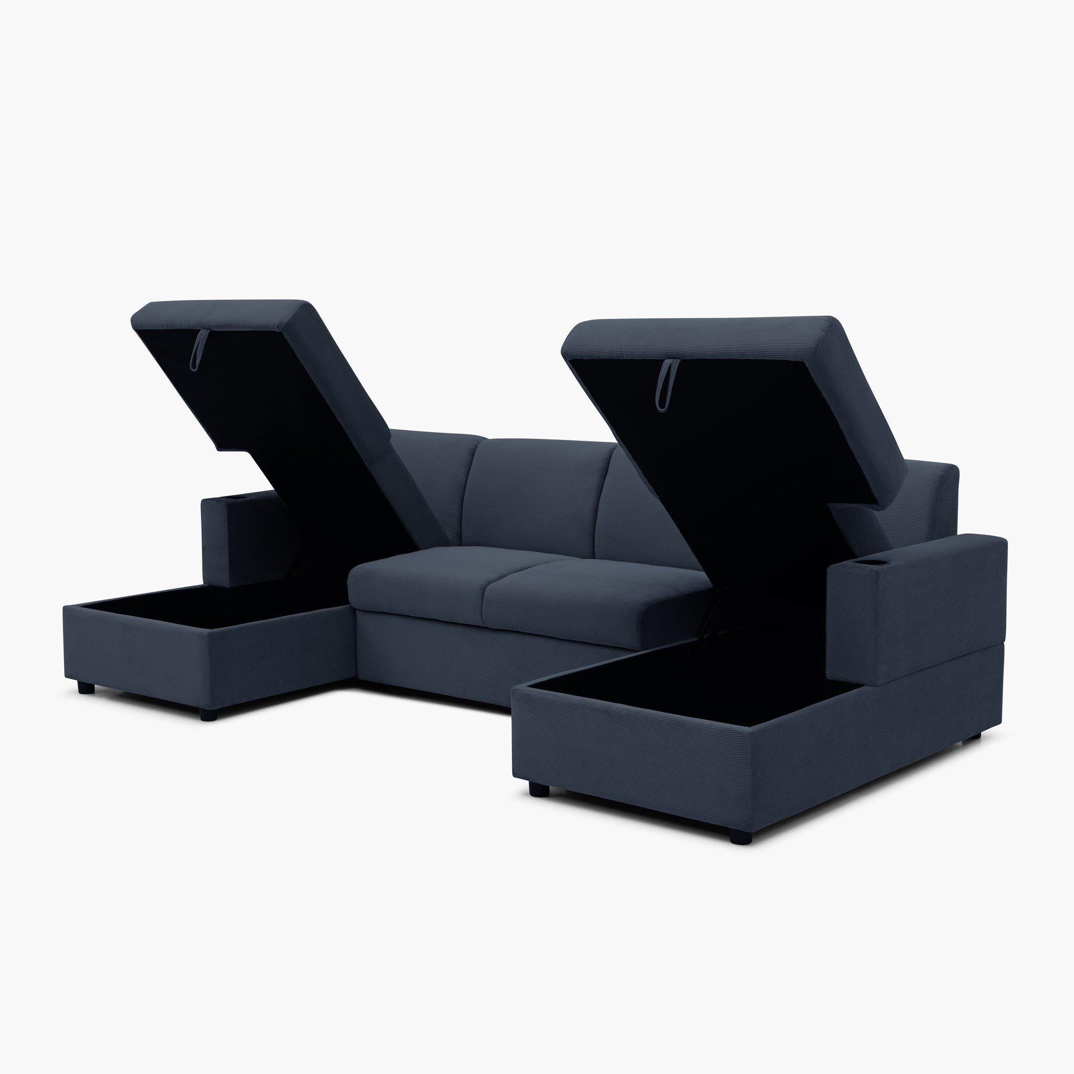 Lecco NXT 5-Seater Fabric Corner with 2-Seater Pullout Sofa Bed and 2 Storage Chaise with Cupholders-hbxfurniture-sofasandarmchairs-sofabeds-image-9