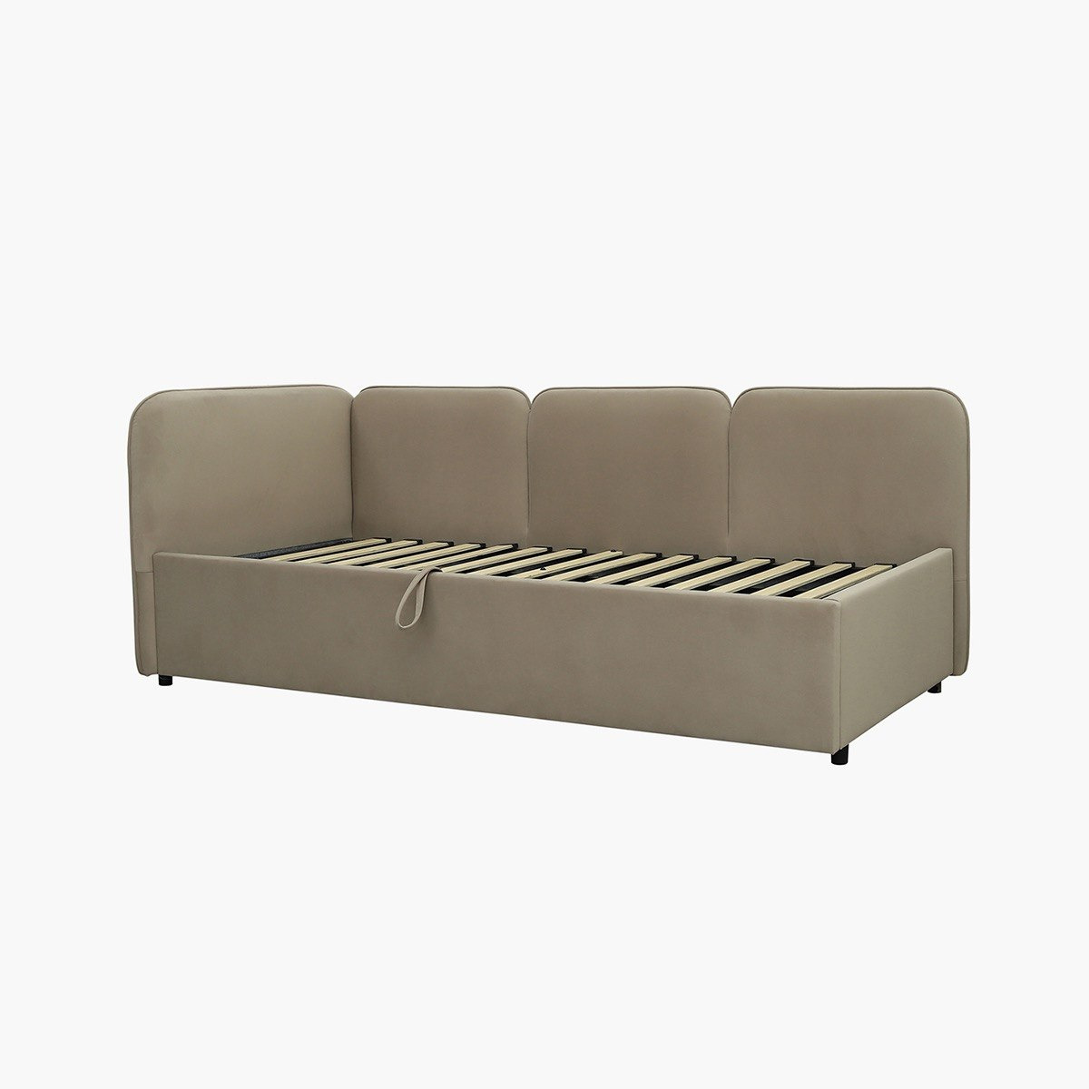Nordica Graz Upholstered Single Day Bed with Hydraulic Storage - 90x200 cm-hbxfurniture-bedsandbedsets-daybeds-image-3