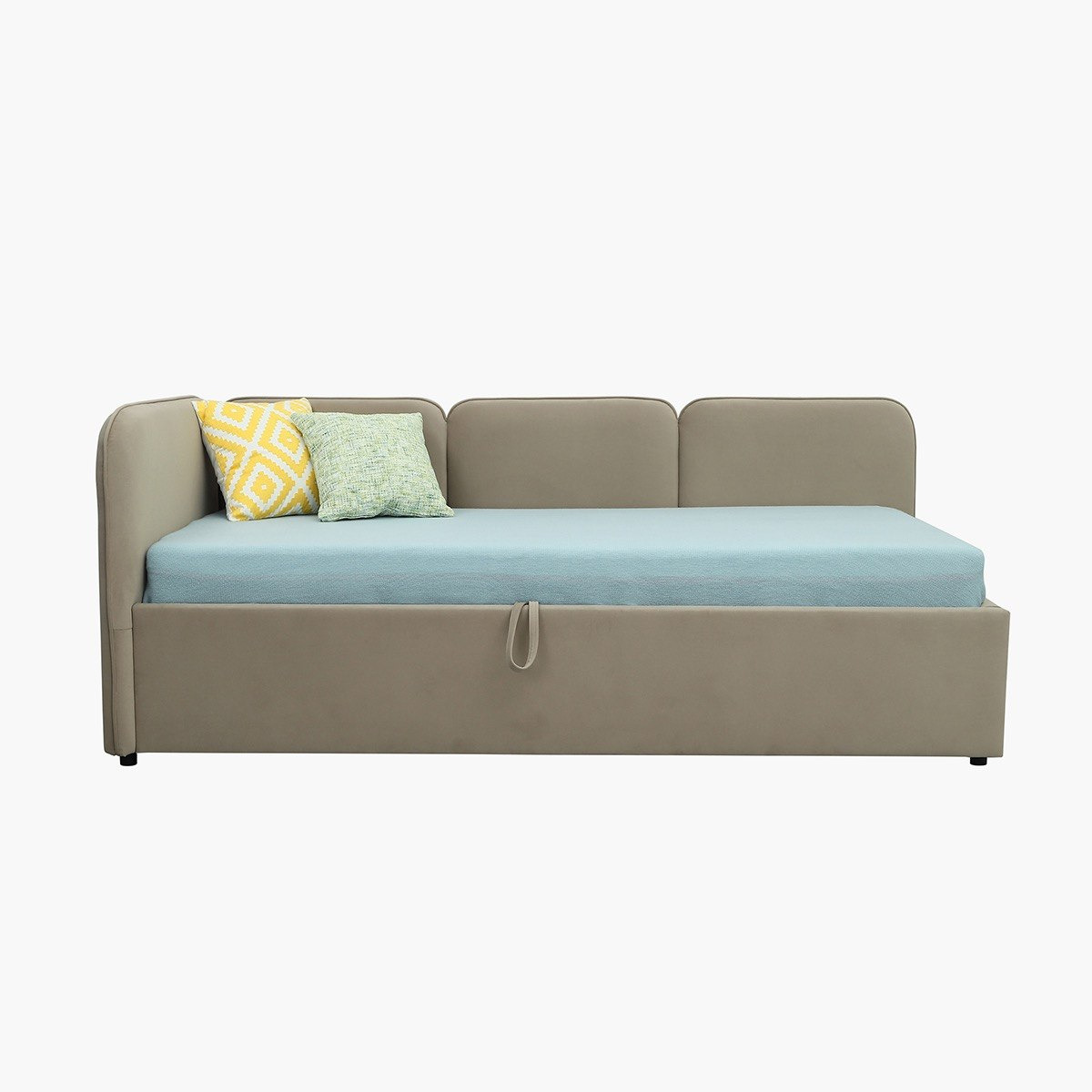 Nordica Graz Upholstered Single Day Bed with Hydraulic Storage - 90x200 cm-hbxfurniture-bedsandbedsets-daybeds-image-4