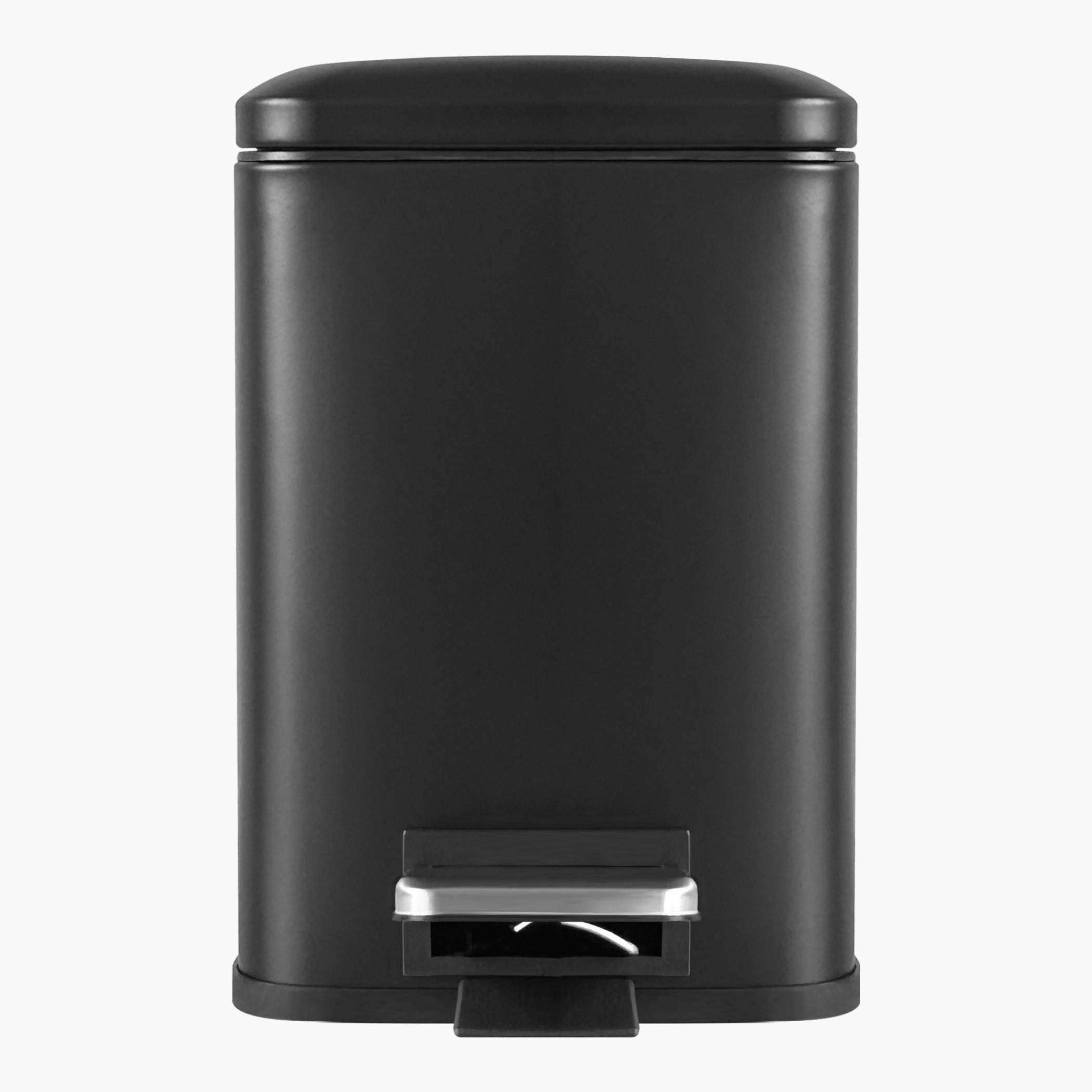 Ebony Stainless Steel Square Pedal Bin - 6 L-hbxhomeware-hbxbathroom-image-7