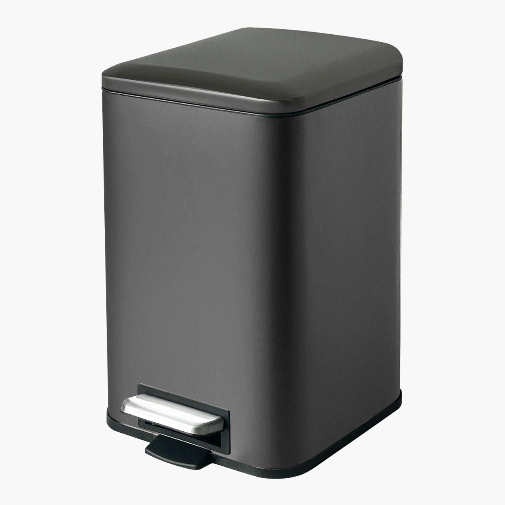Ebony Stainless Steel Square Pedal Bin - 20 L-hbxhomeware-hbxbathroom-image-4