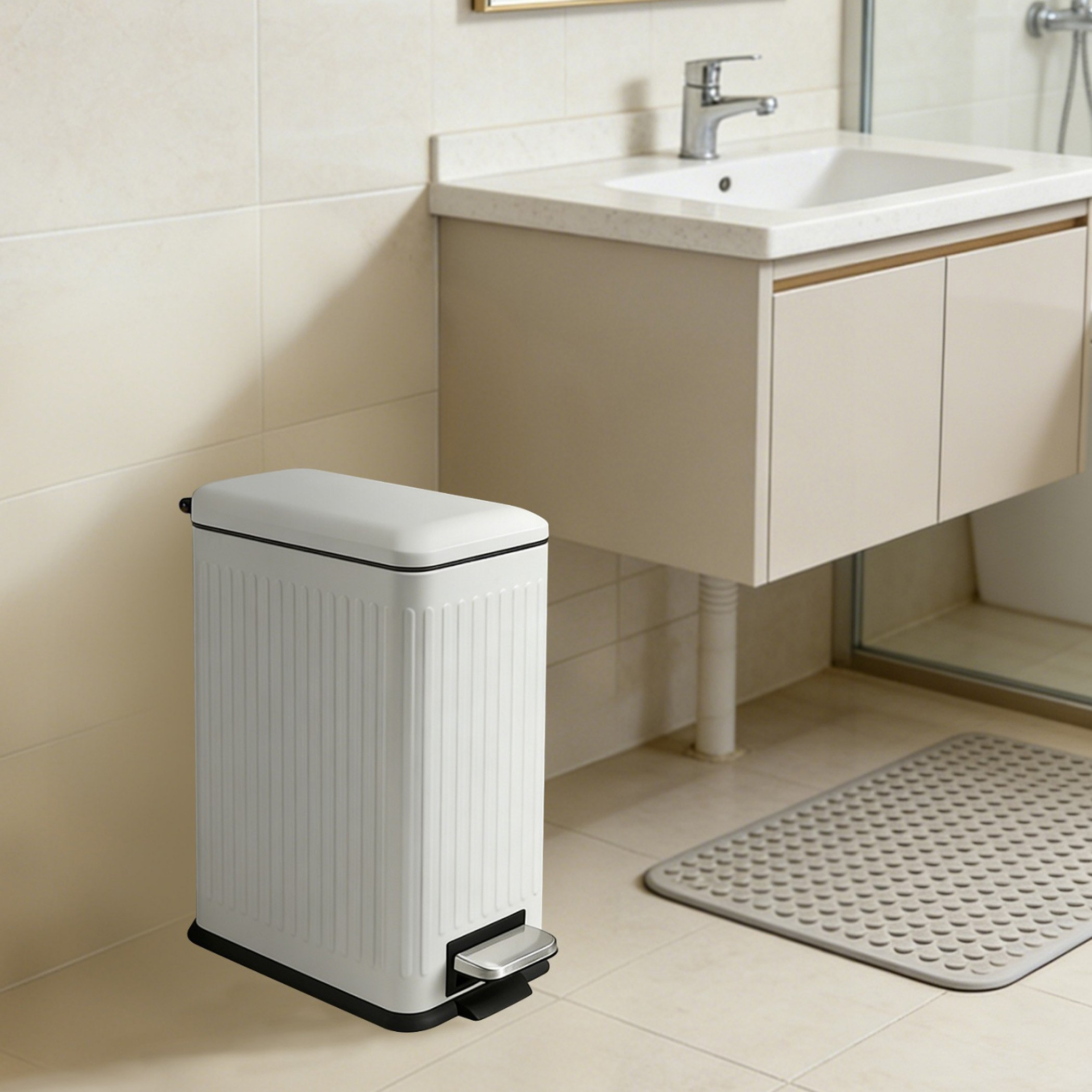Nyla Rectangular Stainless Steel Pedal Bin - 10 L-hbxhomeware-hbxbathroom-image-5