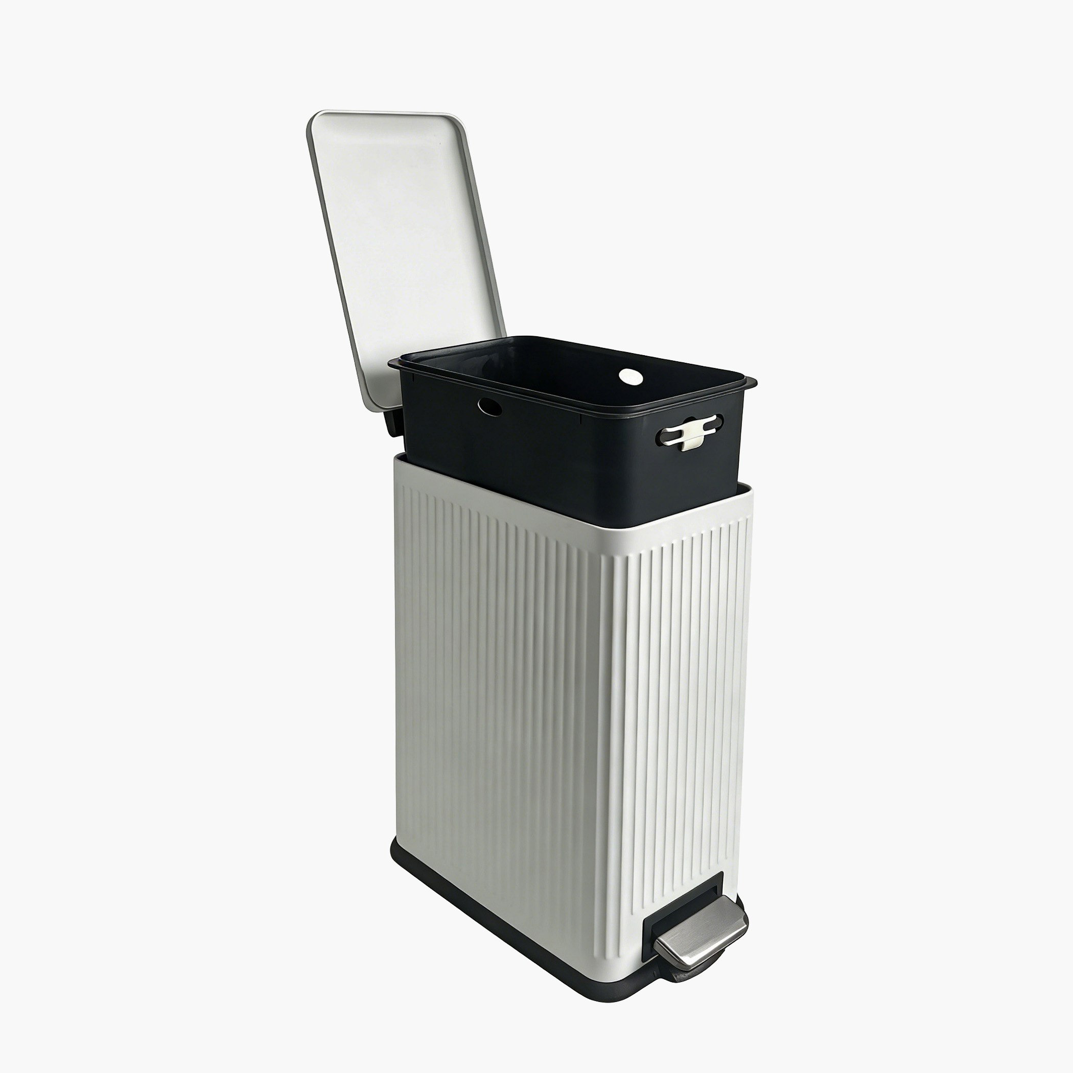 Nyla Rectangular Stainless Steel Pedal Bin - 30 L-hbxhomeware-hbxbathroom-image-3
