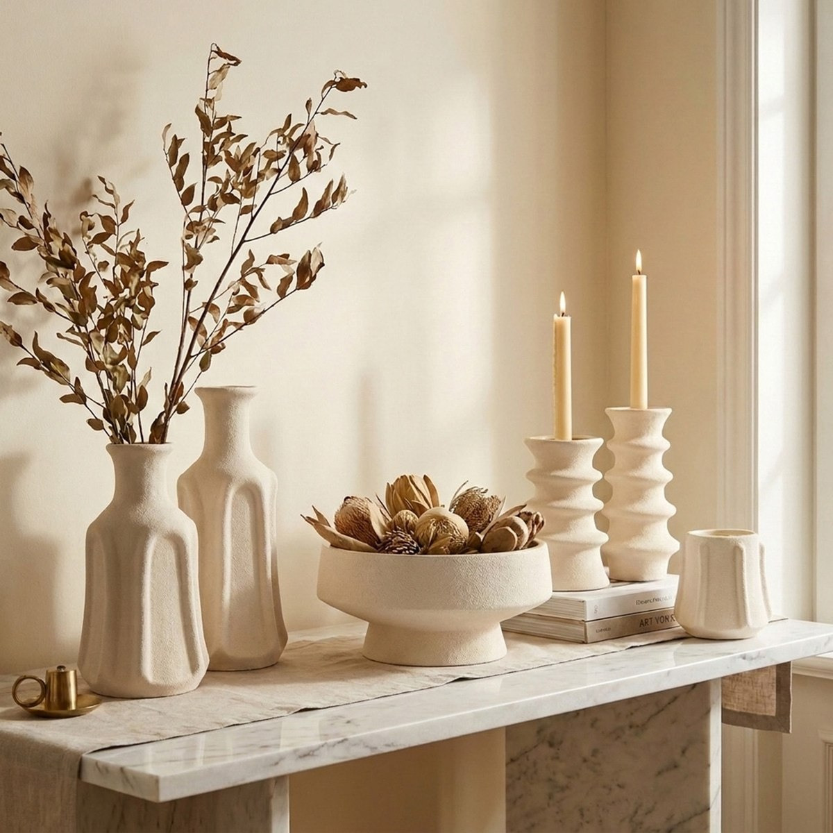 Umber Lavasa Renee Decorative Ceramic Vase - 16x16x15 cm-hbxbedroom-decorandaccessories-vases-image-4