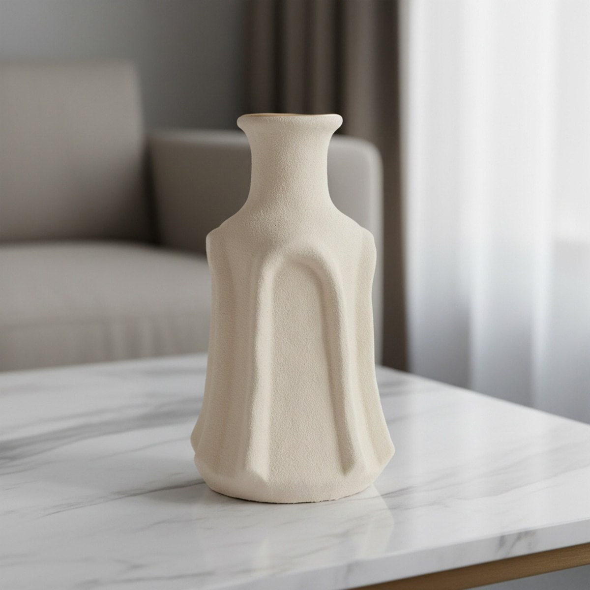 Umber Lavasa Renee Decorative Ceramic Vase - 16.5x16.5x31 cm-hbxbedroom-decorandaccessories-vases-image-1