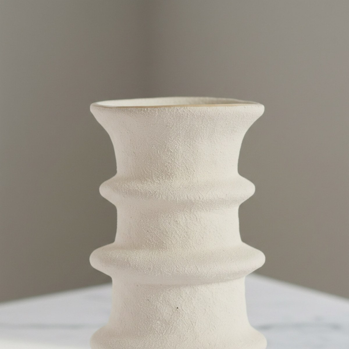 Umber Lavasa Renee Decorative Ceramic Candleholder - 17.3x17.3x35.3 cm-hbxlivingroom-decorandaccessories-candleholders-image-3