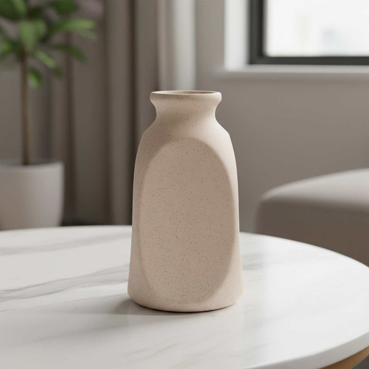 Umber Lavasa Renee Decorative Ceramic Vase - 10.5x10.5x18.5 cm-hbxbedroom-decorandaccessories-vases-image-1