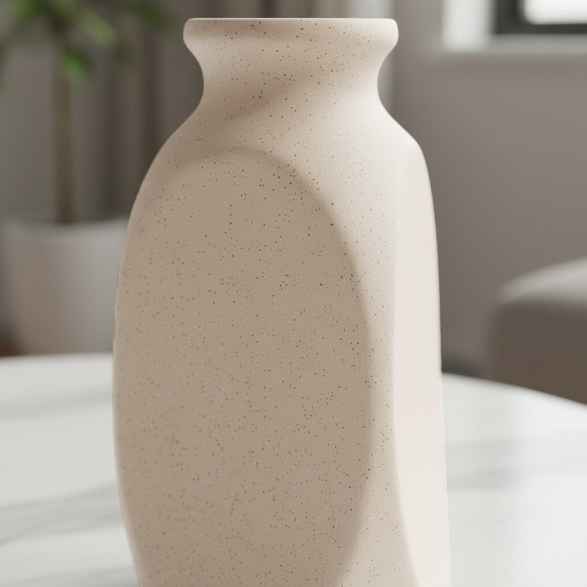 Umber Lavasa Renee Decorative Ceramic Vase - 10.5x10.5x18.5 cm-hbxbedroom-decorandaccessories-vases-image-3