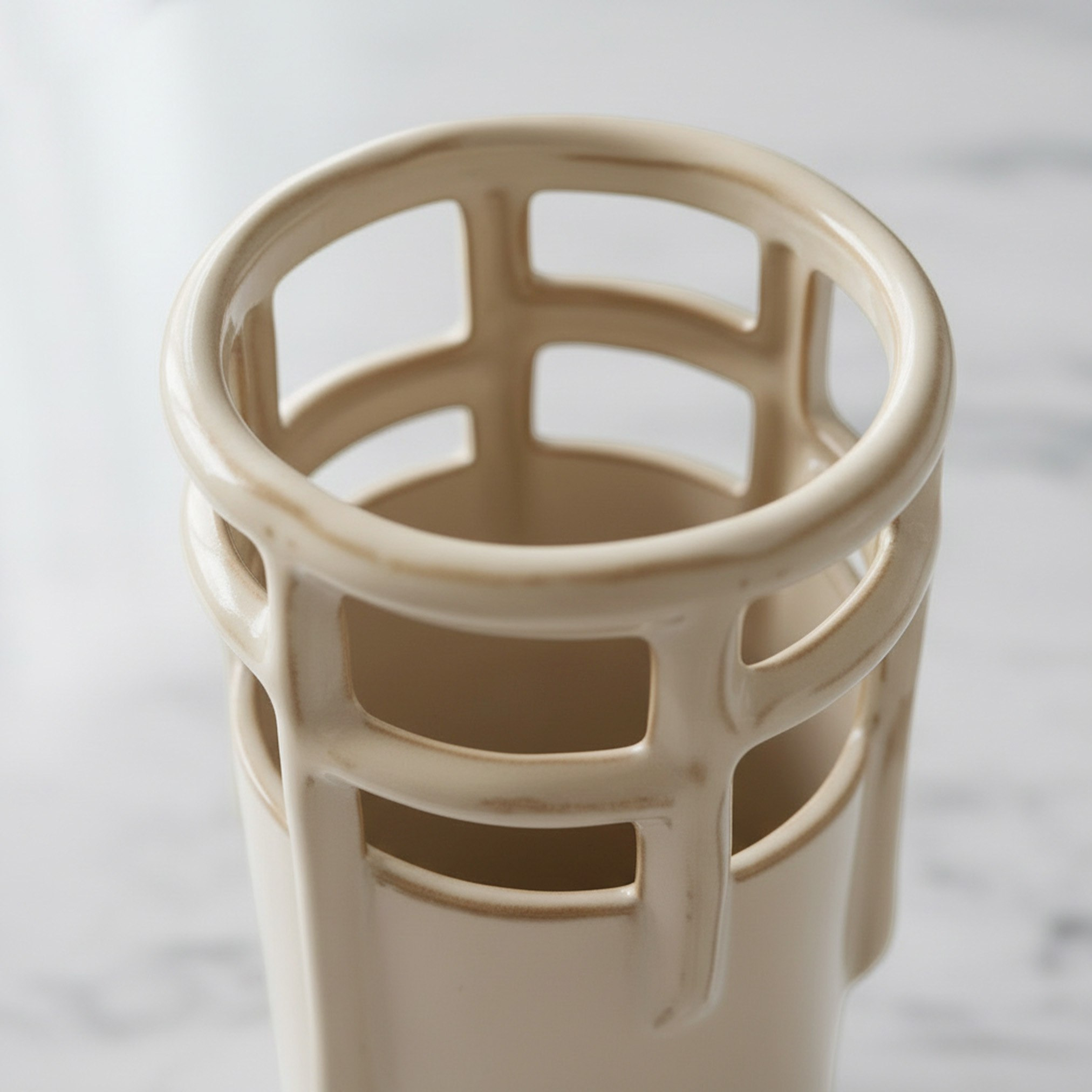 Umber Lavasa Renee Decorative Reactive Glaze Ceramic Vase - 14x14x26 cm-hbxbedroom-decorandaccessories-vases-image-2
