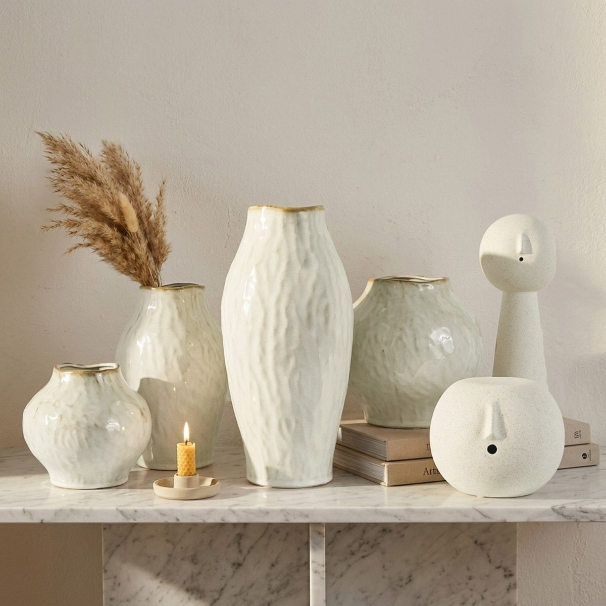 Monochrome Lavasa Renee Reactive Glaze Decorative Ceramic Vase - 17x17x15.5 cm-hbxbedroom-decorandaccessories-vases-image-5