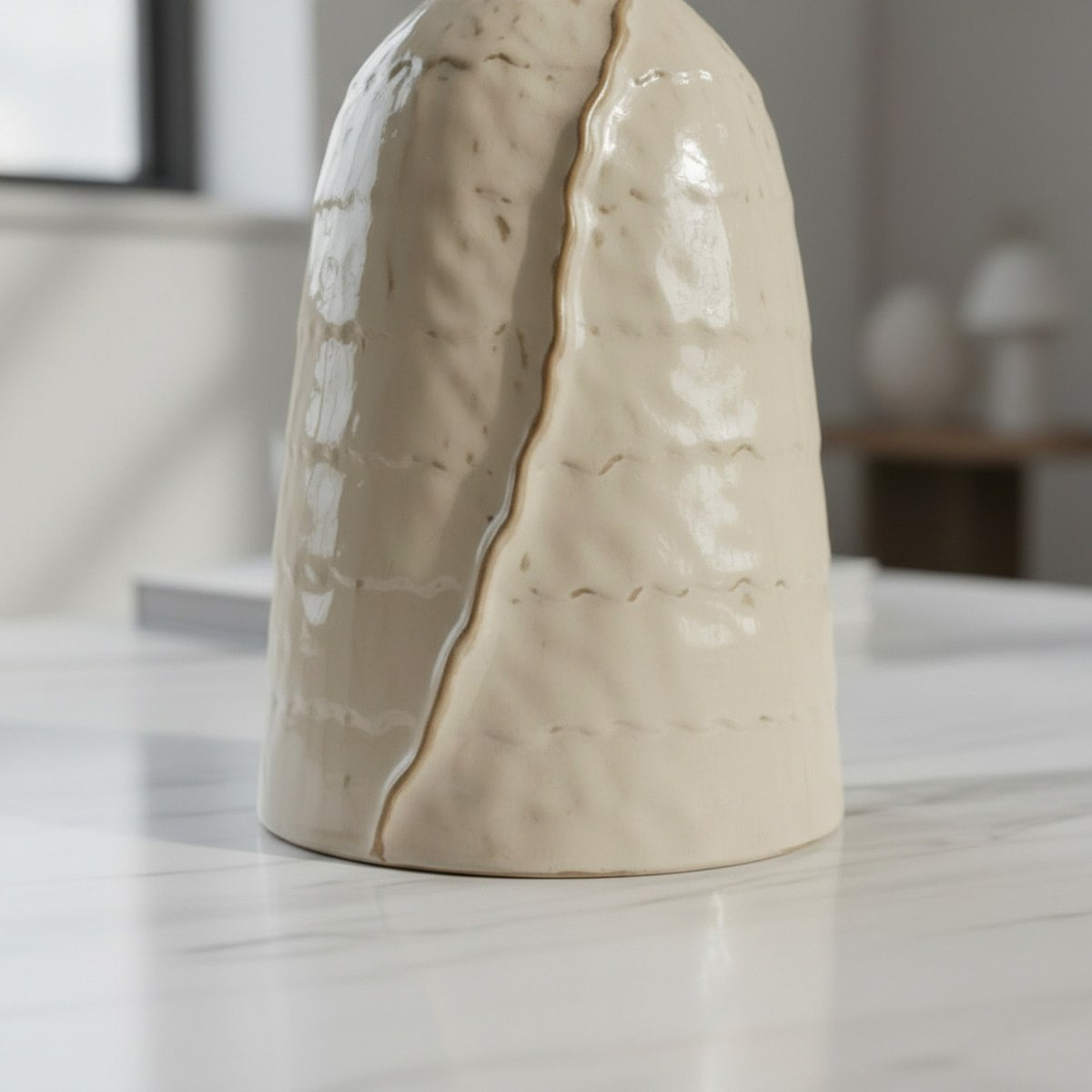 Umber Lavasa Renee Reactive Glaze Decorative Ceramic Vase - 18.8x18.8x30.3 cm-hbxbedroom-decorandaccessories-vases-image-3