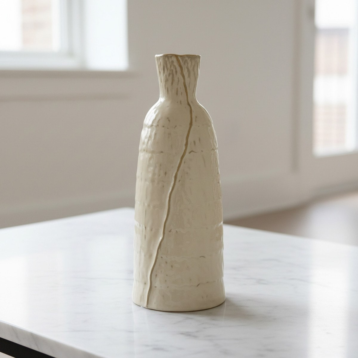 Umber Lavasa-Renee Reactive Glaze Decorative Ceramic Vase - 16x16x40.8 cm-hbxbedroom-decorandaccessories-vases-image-1