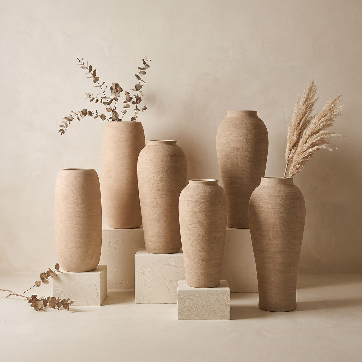 Umber Lavasa Renee Decorative Ceramic Floor Vase - 27x27x60 cm-hbxbedroom-decorandaccessories-vases-image-4