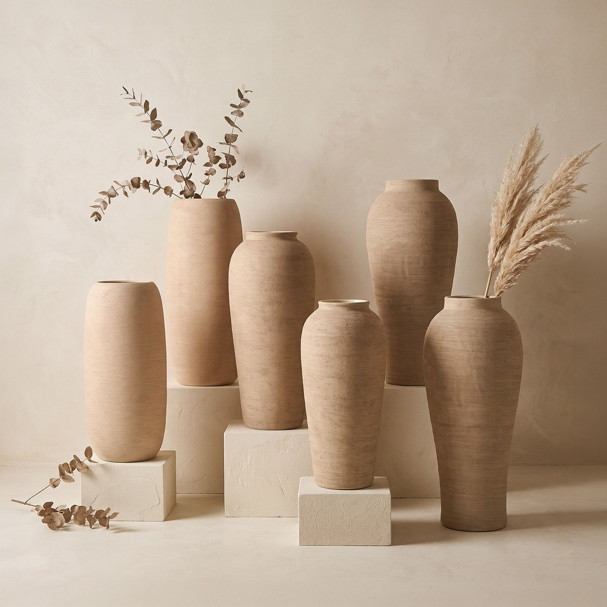 Umber Lavasa Renee Decorative Ceramic Floor Vase - 29x29x70 cm-hbxbedroom-decorandaccessories-vases-image-4
