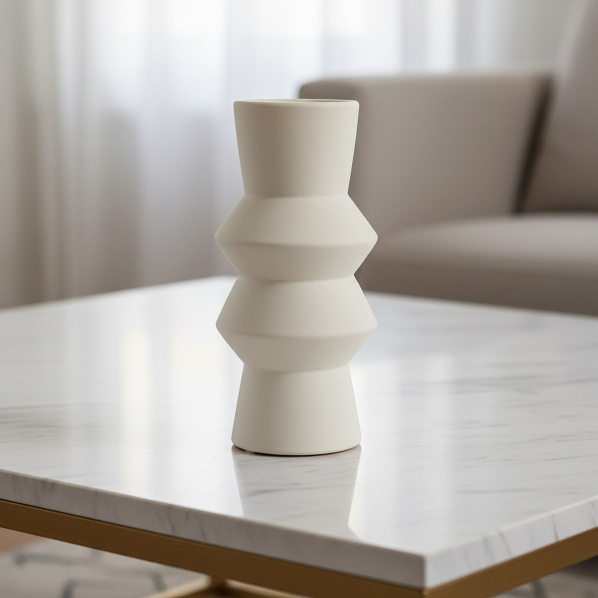 Umber Lavasa Renee Decorative Ceramic Vase - 10x10x23 cm-hbxbedroom-decorandaccessories-vases-image-1