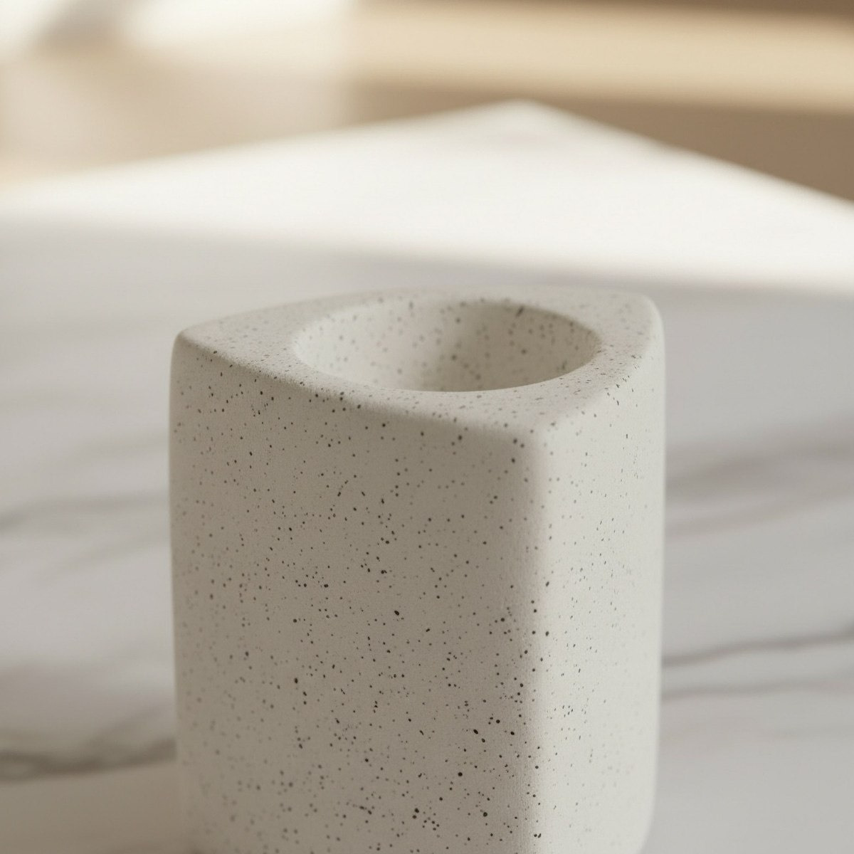 Umber Lavasa Renee Decorative Ceramic Tealight Holder - 7x7x9 cm-hbxlivingroom-decorandaccessories-candleholders-image-2