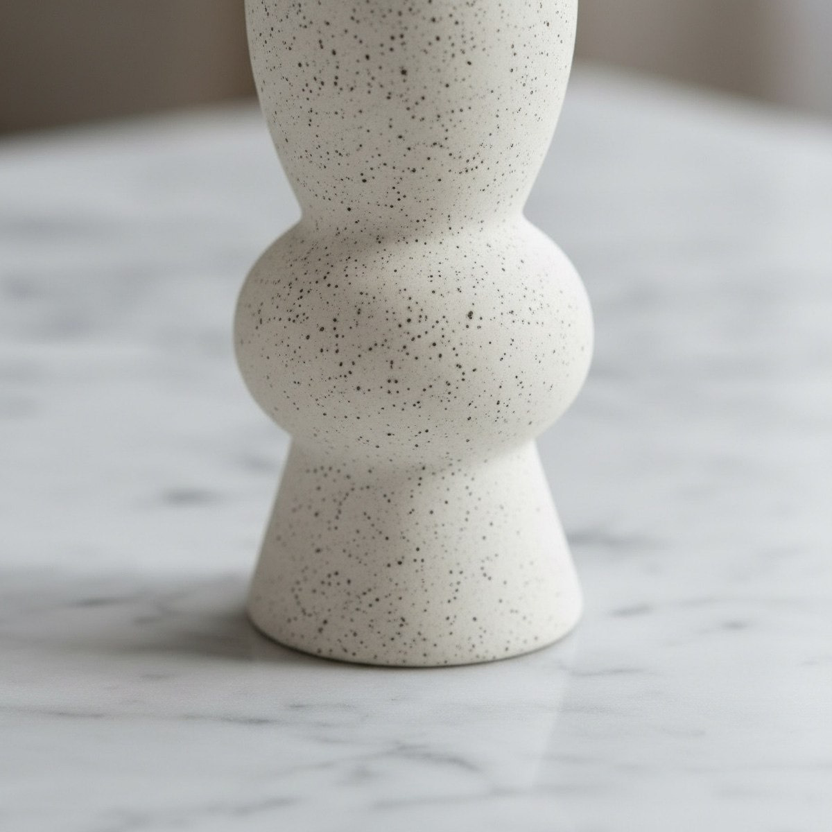 Umber Lavasa Renee Decorative Ceramic Taper Candleholder - 8x8x20 cm-hbxlivingroom-decorandaccessories-candleholders-image-4