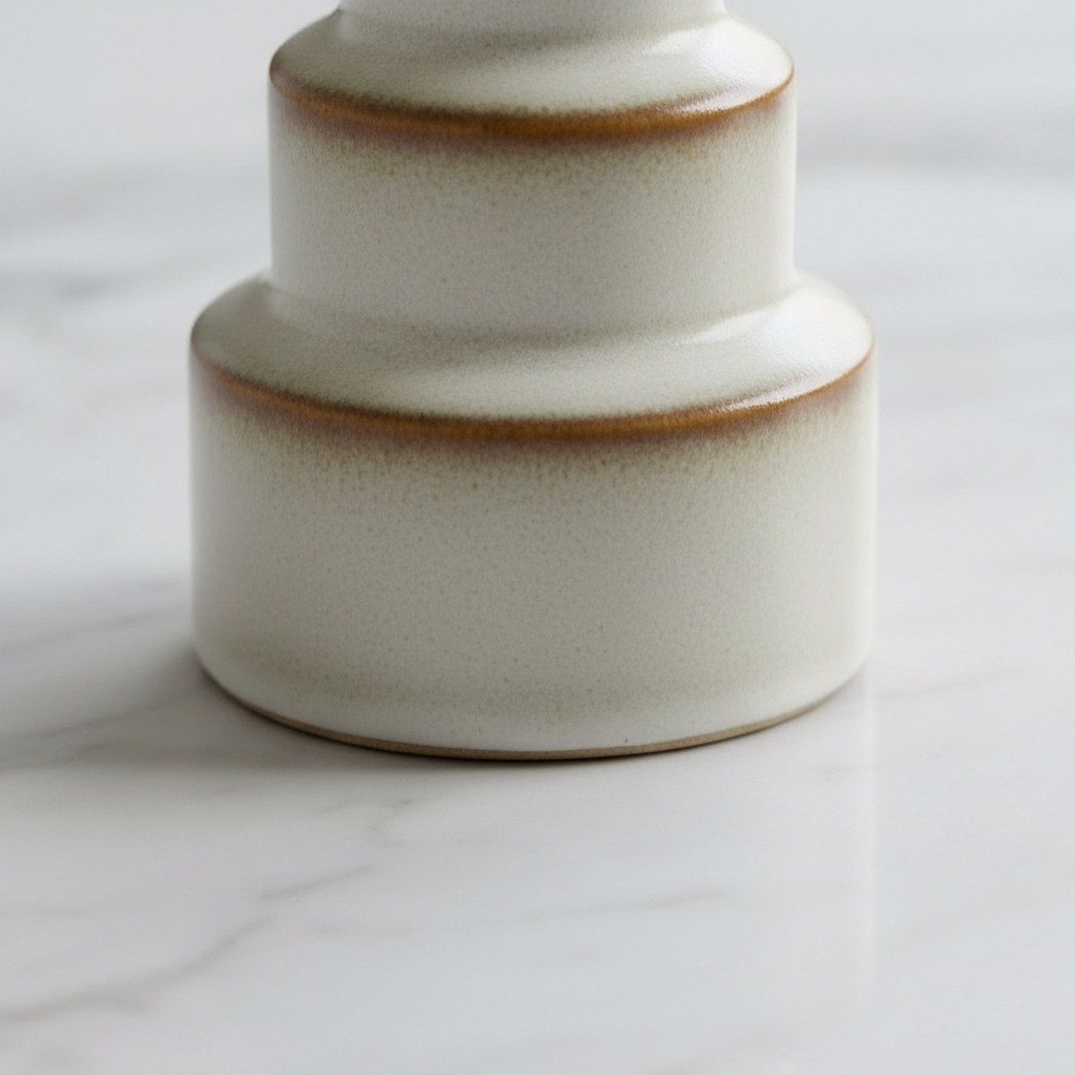 Umber Lavasa Renee Decorative Reactive Glaze Ceramic Taper Candleholder - 8.3x8.3x15.8 cm-hbxlivingroom-decorandaccessories-candleholders-image-4