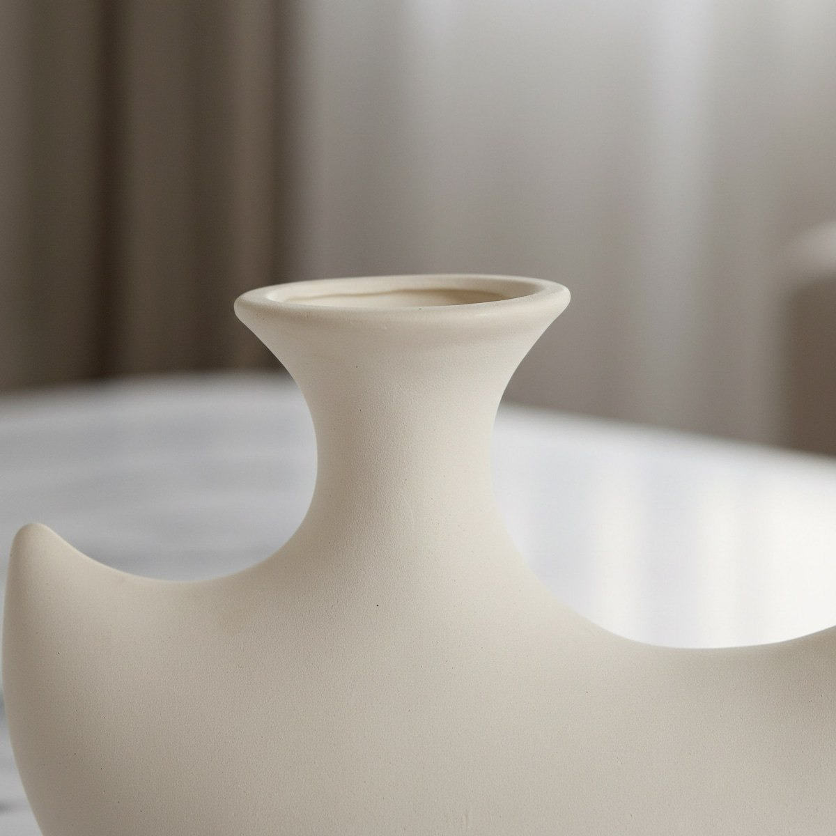 Umber Lavasa Renee Decorative Ceramic Taper Candleholder - 28.3x10x20.5 cm-hbxlivingroom-decorandaccessories-candleholders-image-3