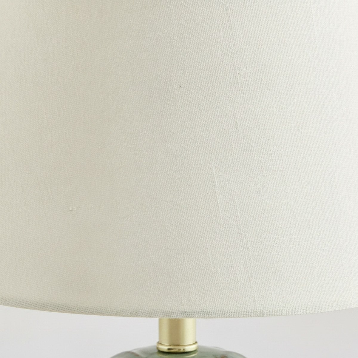 مصباح طاولة سيراميك لامع وعاكس مع غطاء كتان من أمالفي - 42x25 سم-hbxlivingroom-lighting-tablelamps-image-3