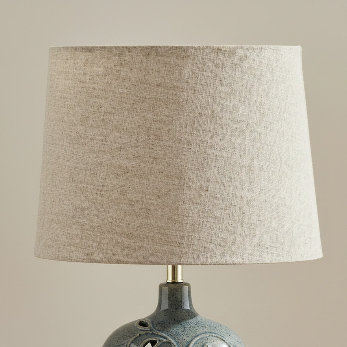 Amalfi Reactive Glazed Ceramic Table Lamp with Linen Shade - 55x35.5 cm-hbxlivingroom-lighting-tablelamps-image-3