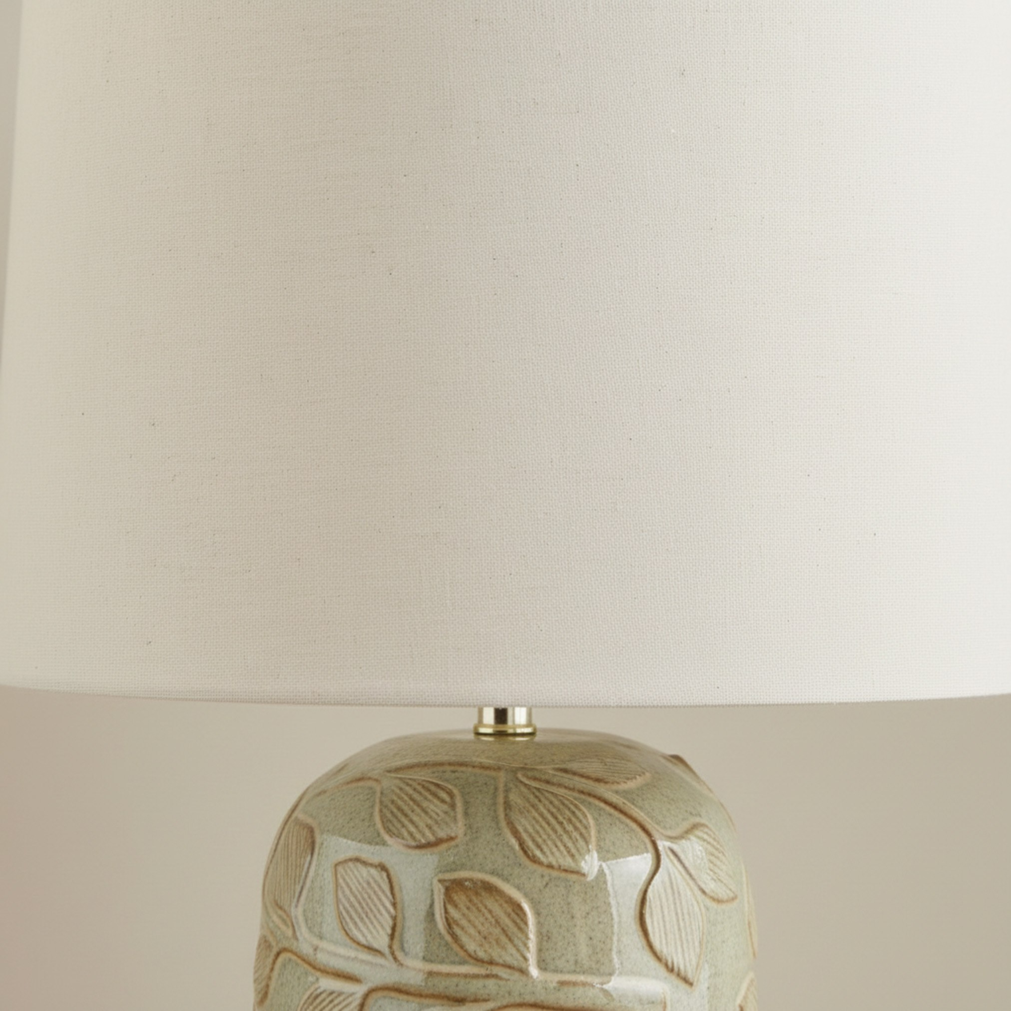 Amalfi Reactive Glazed Ceramic Table Lamp with Linen Shade - 59x38 cm-hbxlivingroom-lighting-tablelamps-image-4