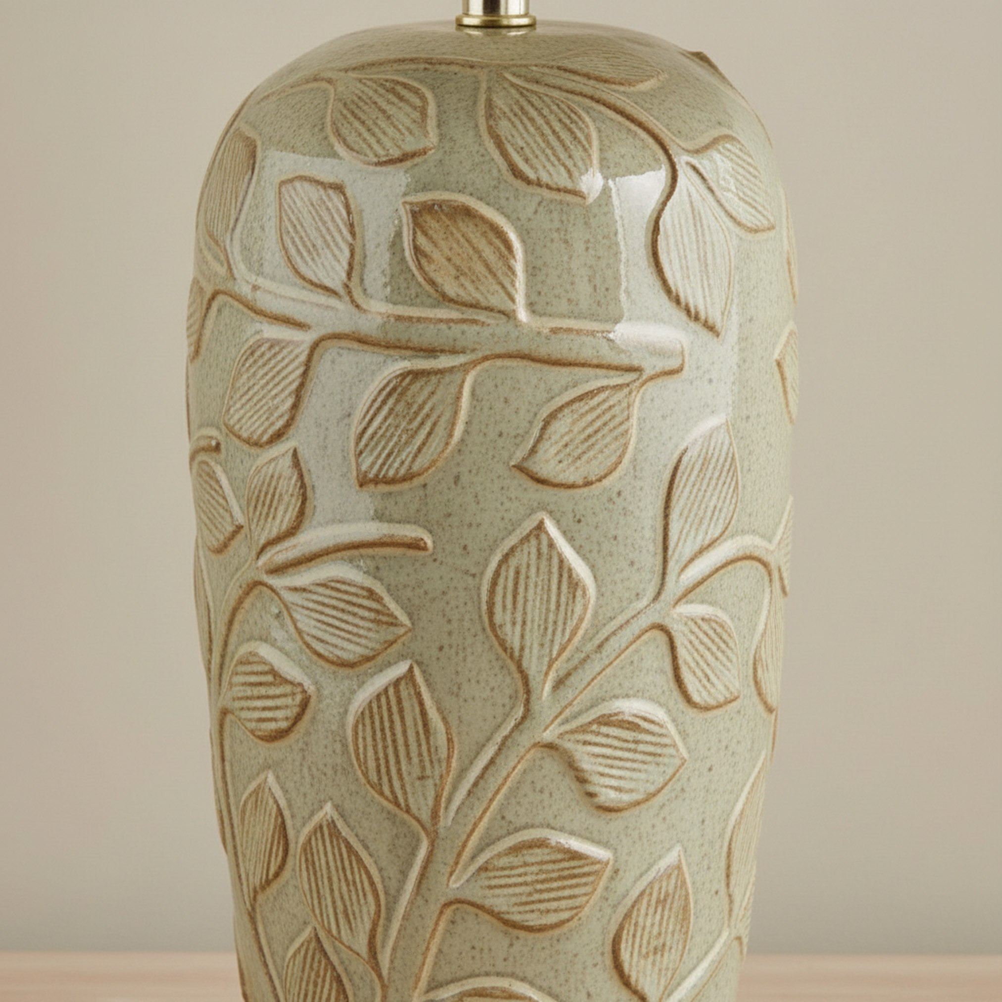 Amalfi Reactive Glazed Ceramic Table Lamp with Linen Shade - 59x38 cm-hbxlivingroom-lighting-tablelamps-image-5