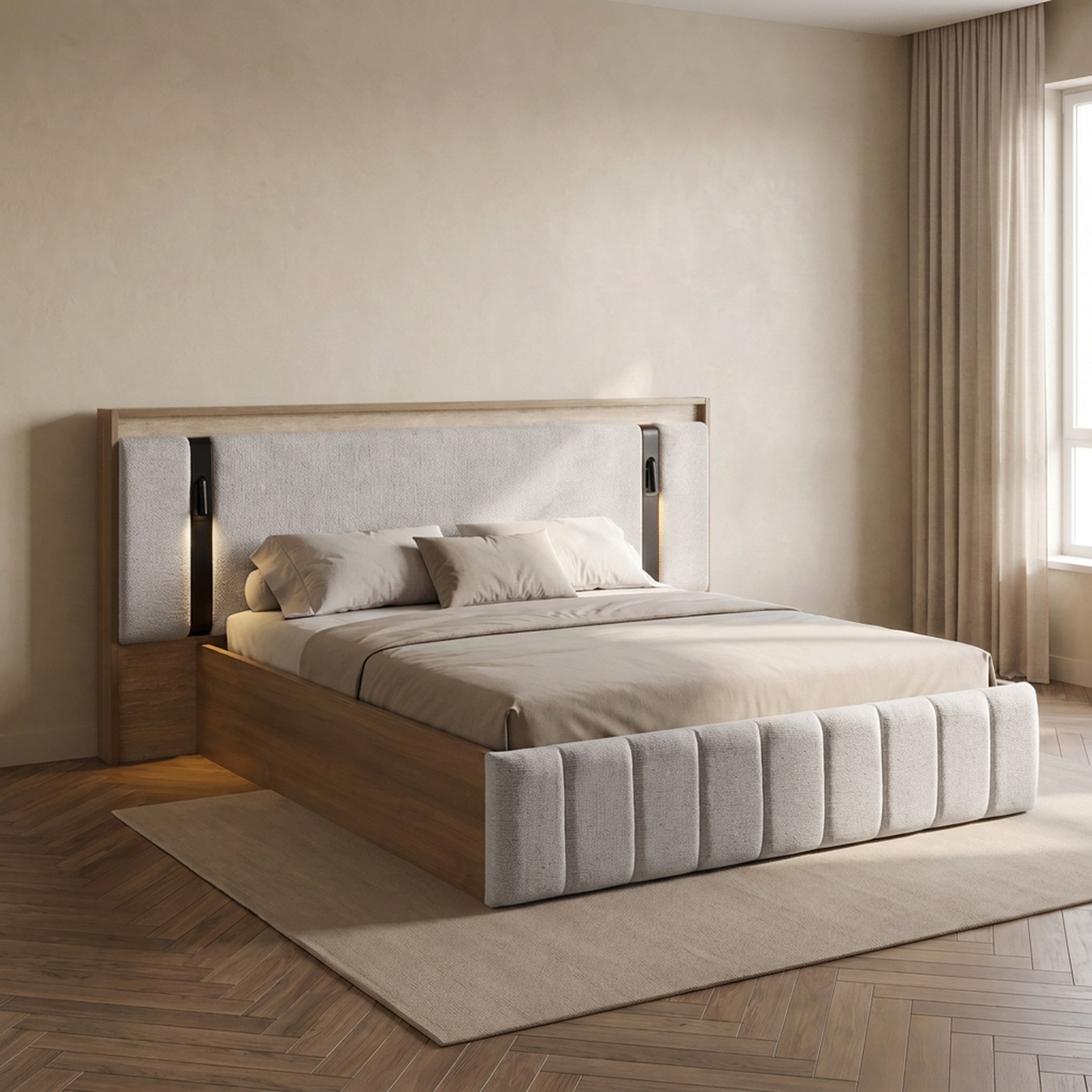 Trento 6-Piece King Bedroom Set - 180x200 cm-hbxbedroom-bedsandbedsets-bedroomsets-king-image-2