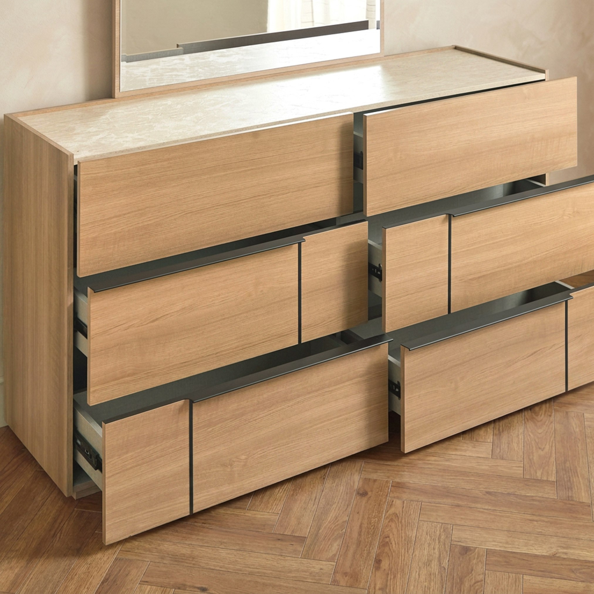 Trento 6-Piece King Bedroom Set - 180x200 cm-hbxbedroom-bedsandbedsets-bedroomsets-king-image-7