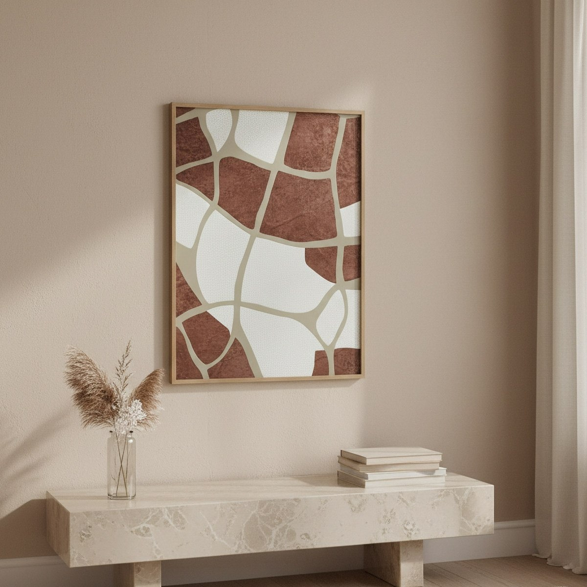 Relay Abstract Framed Picture with Plaster - 60x80x3 cm-hbxhomeware-hbxdecorandfurnishings-image-3