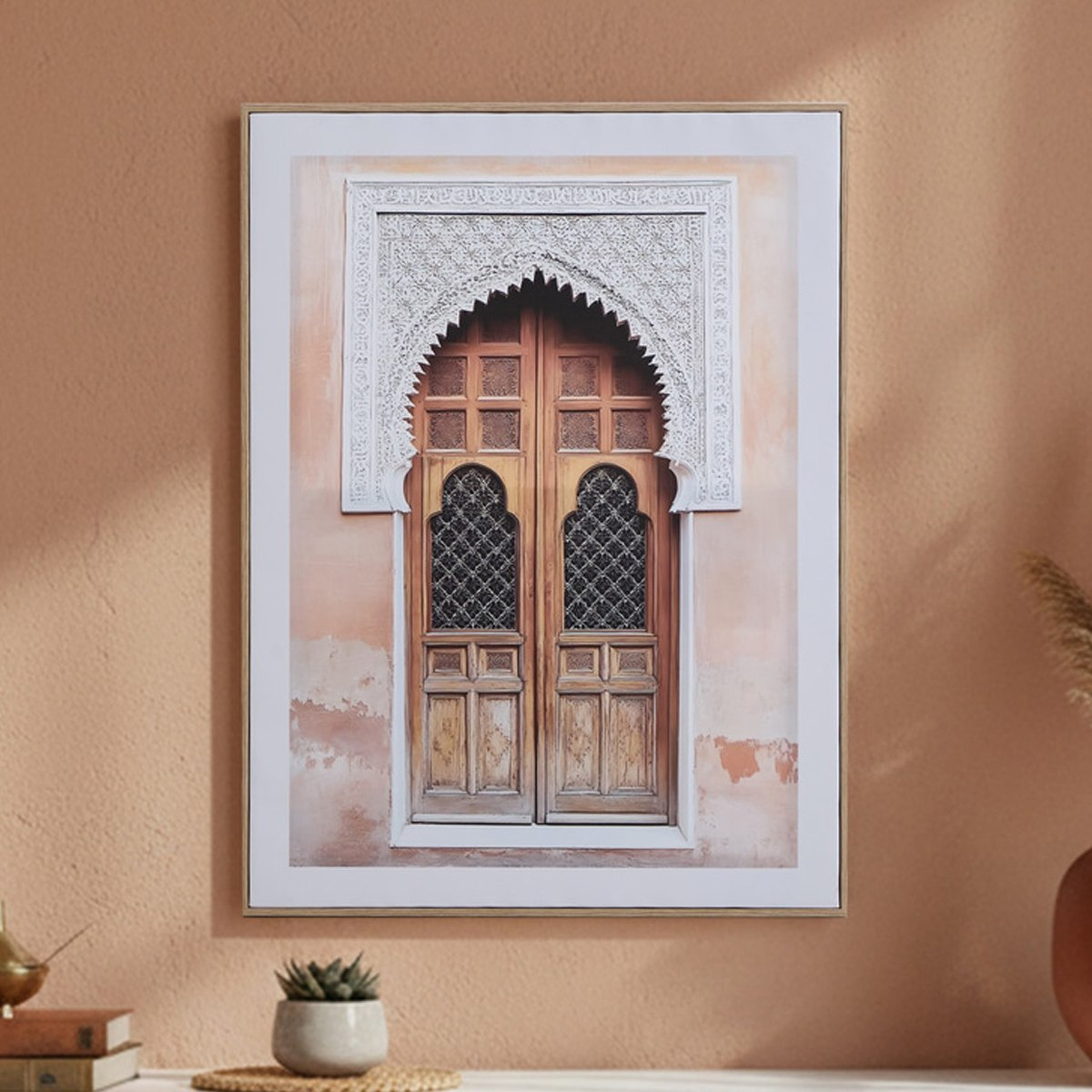 Relay Arabic Door PS Framed Picture - 45x60x2.5 cm-hbxhomeware-hbxdecorandfurnishings-image-1