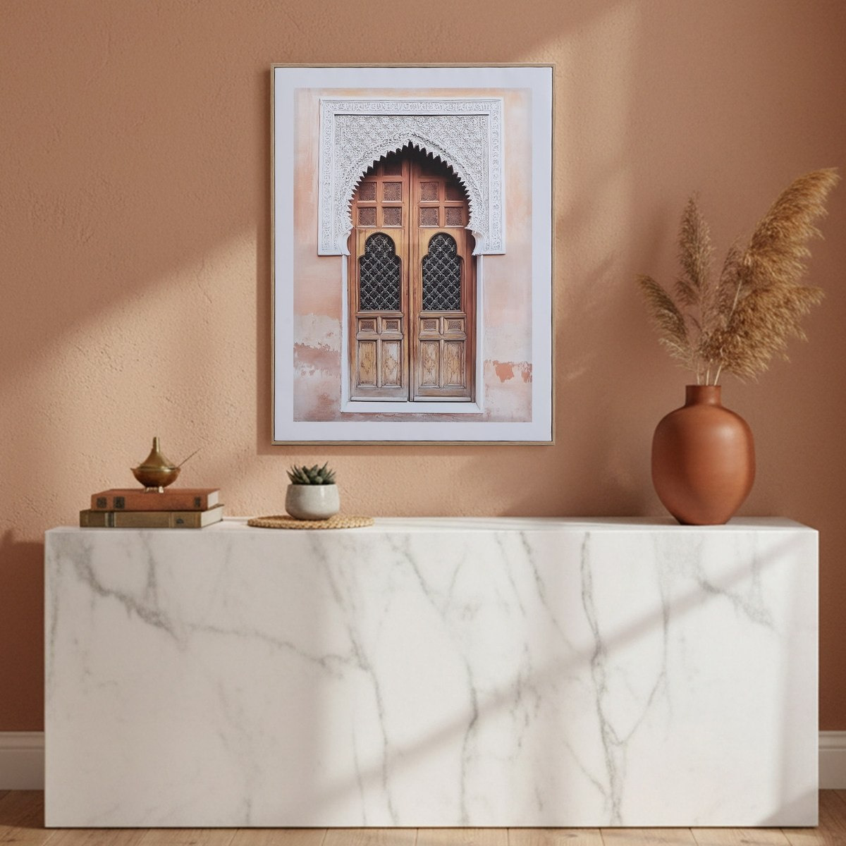Relay Arabic Door PS Framed Picture - 45x60x2.5 cm-hbxhomeware-hbxdecorandfurnishings-image-4