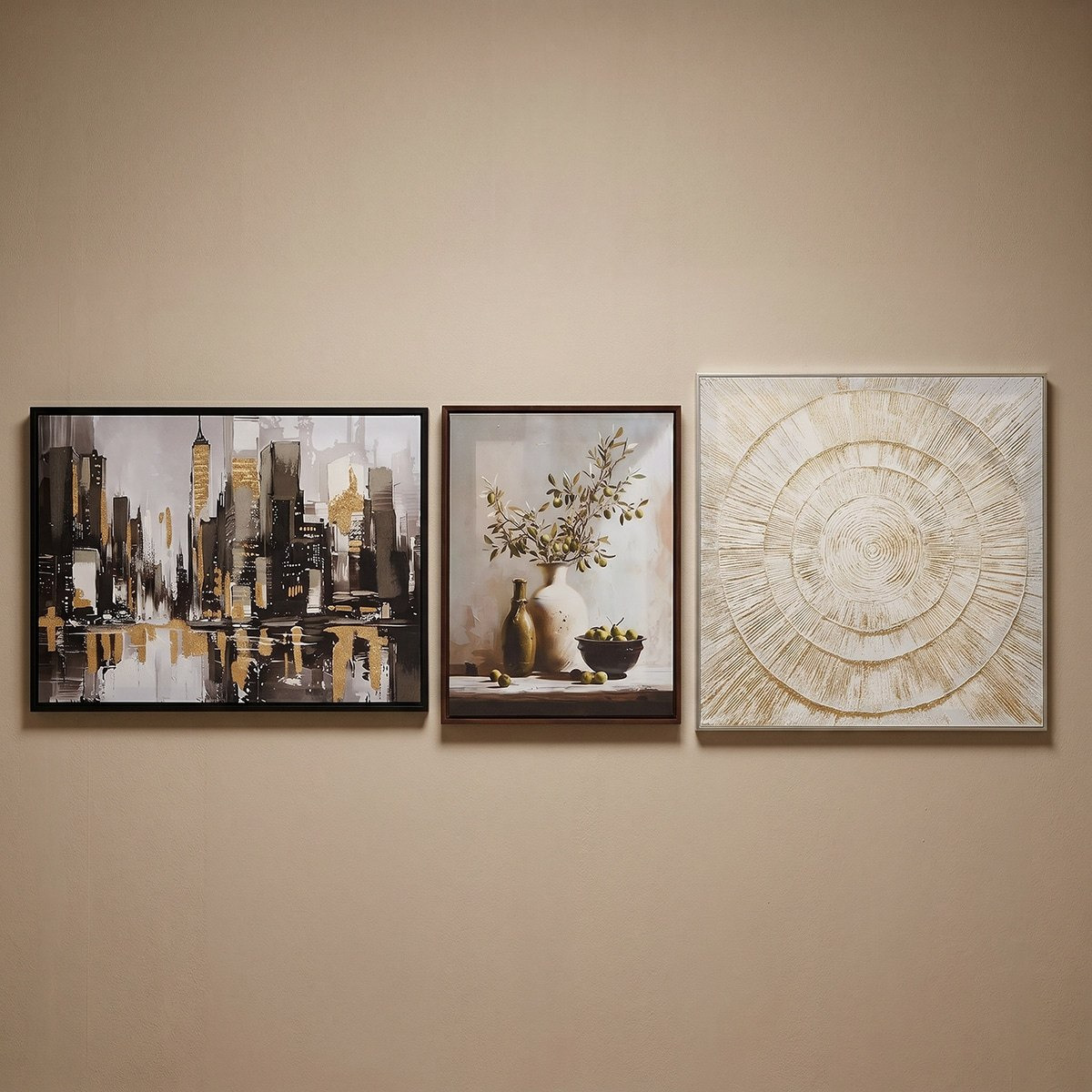 Relay Cityline Framed Handpainted Canvas - 90x60x3.8 cm-hbxhomeware-hbxdecorandfurnishings-image-4