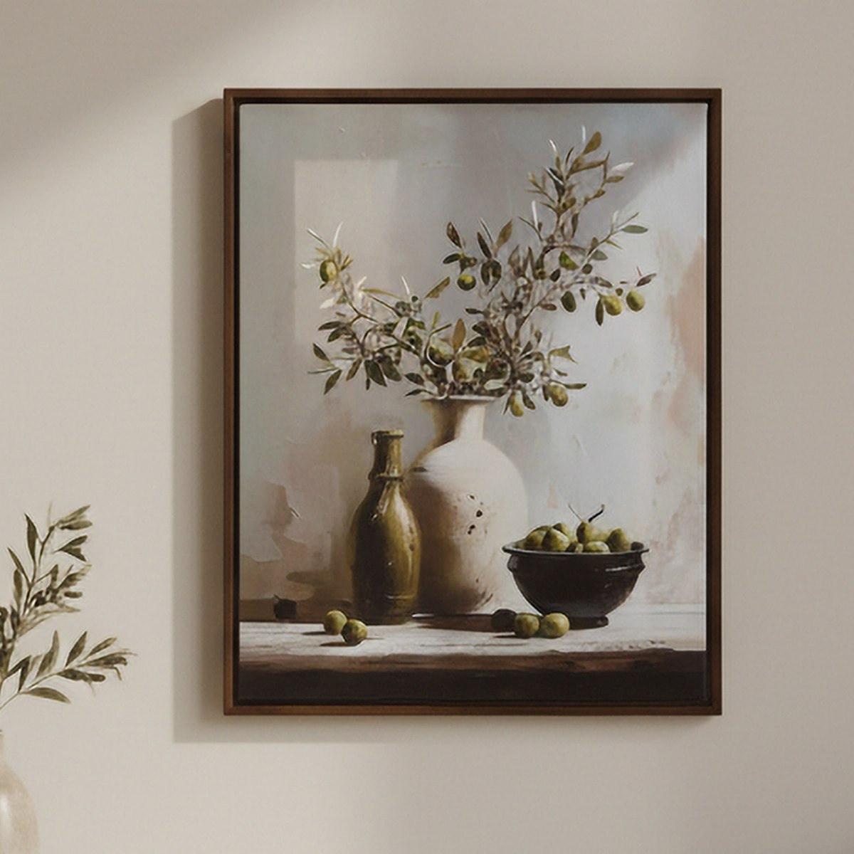 Relay Vase and Olives Framed Picture - 40x50x2 cm-hbxhomeware-hbxdecorandfurnishings-image-1