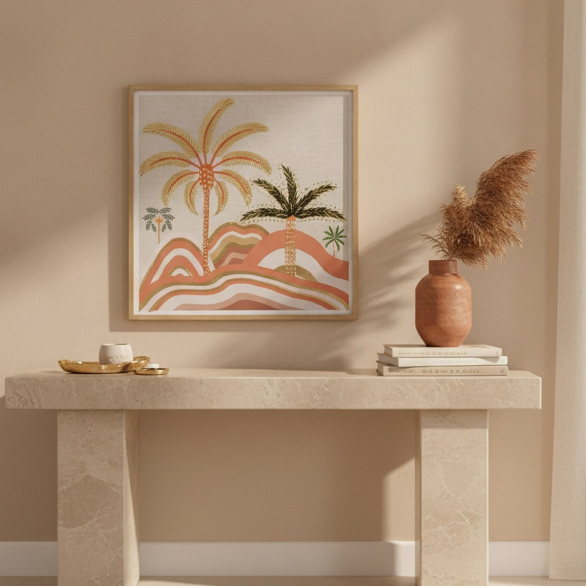 Relay Palm Tree Framed Picture with Foil - 45x60x2.5 cm-hbxhomeware-hbxdecorandfurnishings-image-4