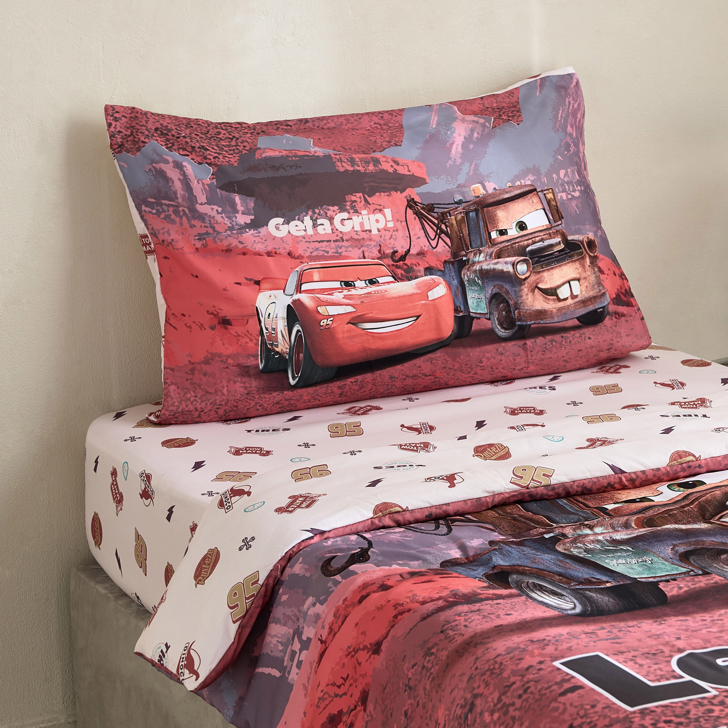 Car Legends 3-Piece Microfibre BIAB Single Comforter Set - 135x220 cm-hbxkidsandyouth-beddingandfurnishings-comfortersets-image-1