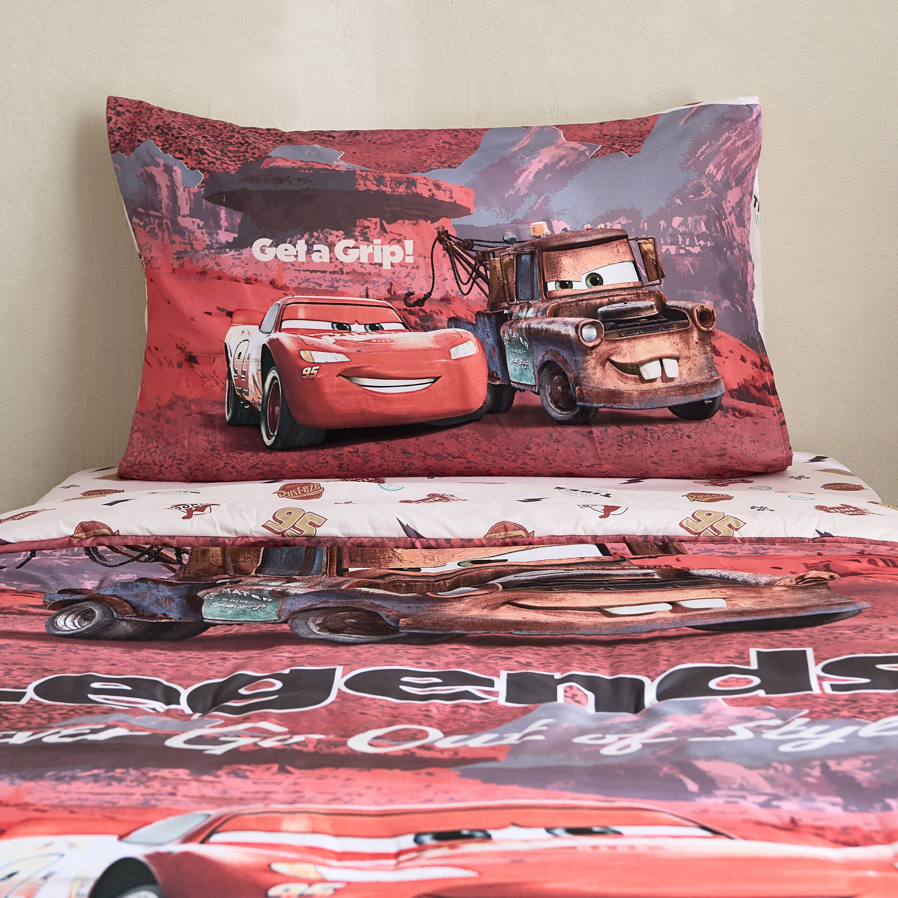 Car Legends 3-Piece Microfibre BIAB Single Comforter Set - 135x220 cm-hbxkidsandyouth-beddingandfurnishings-comfortersets-image-2