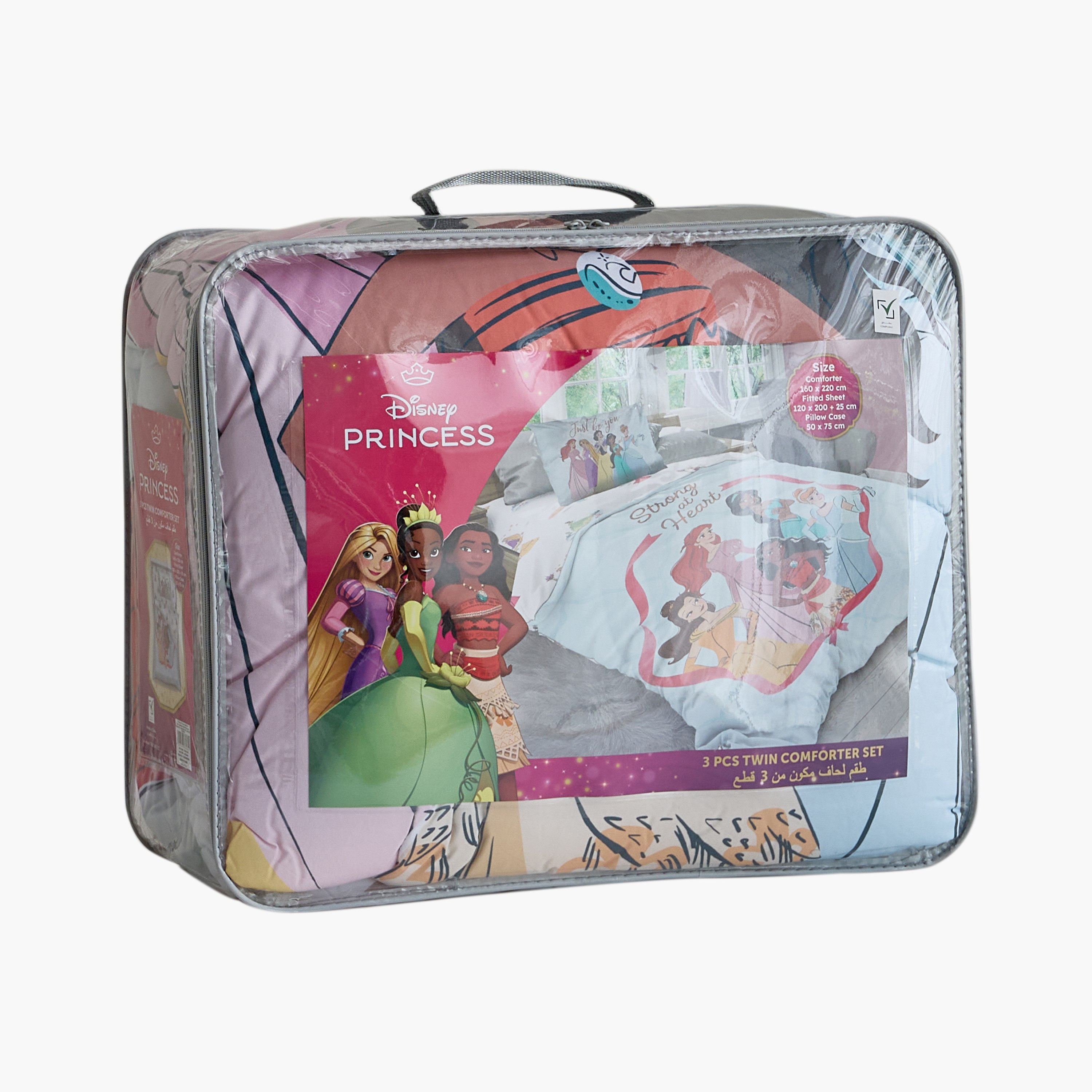 Disney Princess 3-Piece BIAB Twin Microfibre Comforter with Sheet and Pillowcase Set - 160x220 cm-hbxkidsandyouth-beddingandfurnishings-comfortersets-image-11