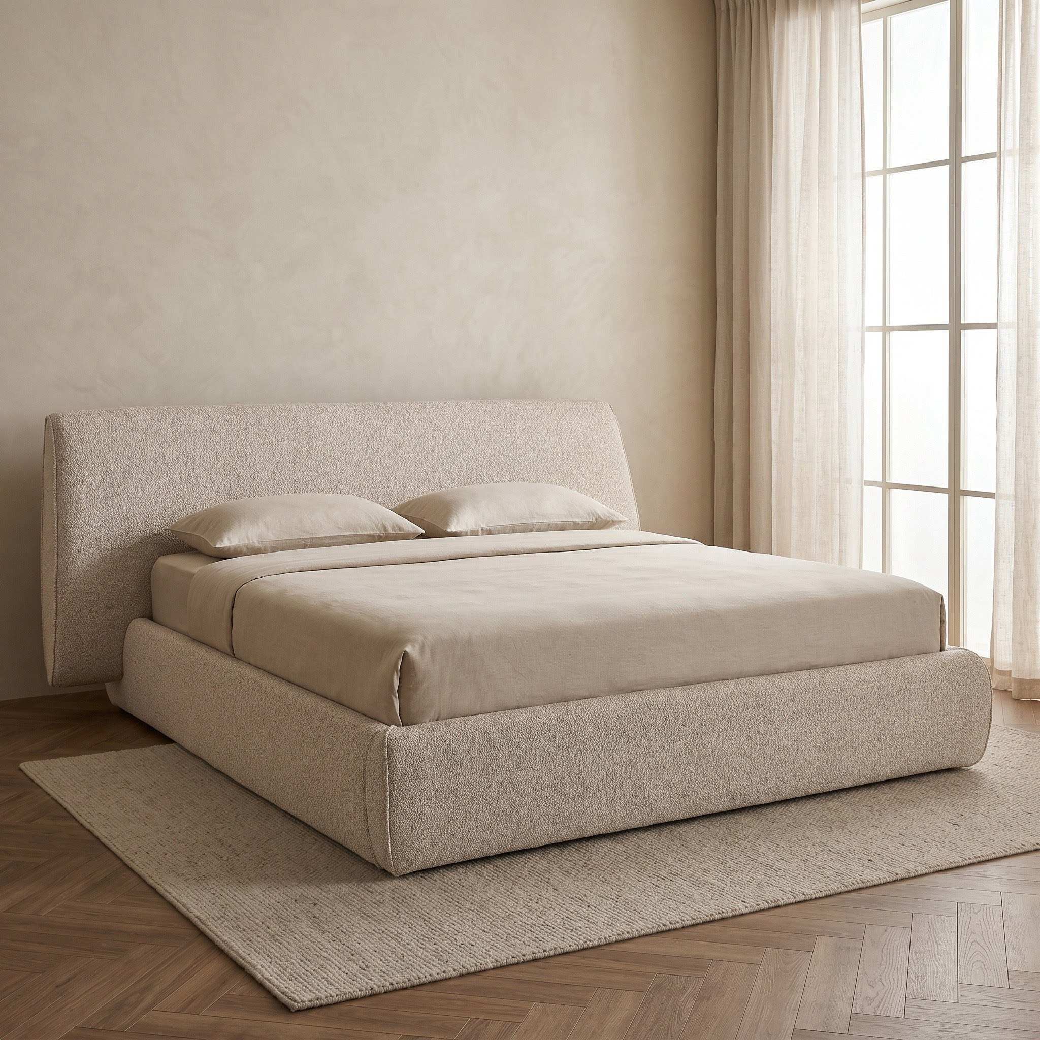 Marwell Harmon Upholstered Super King Bed - 200x200 cm-hbxbedroom-bedsandbedsets-beds-superking-image-1