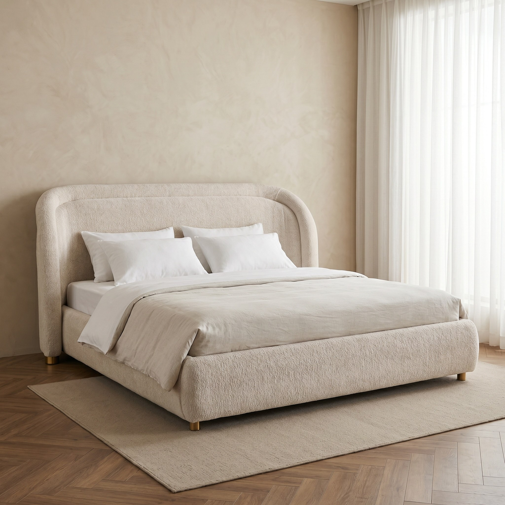 Estonia Alfresco Upholstered King Bed - 180x200 cm-hbxfurniture-bedsandbedsets-beds-king-image-1