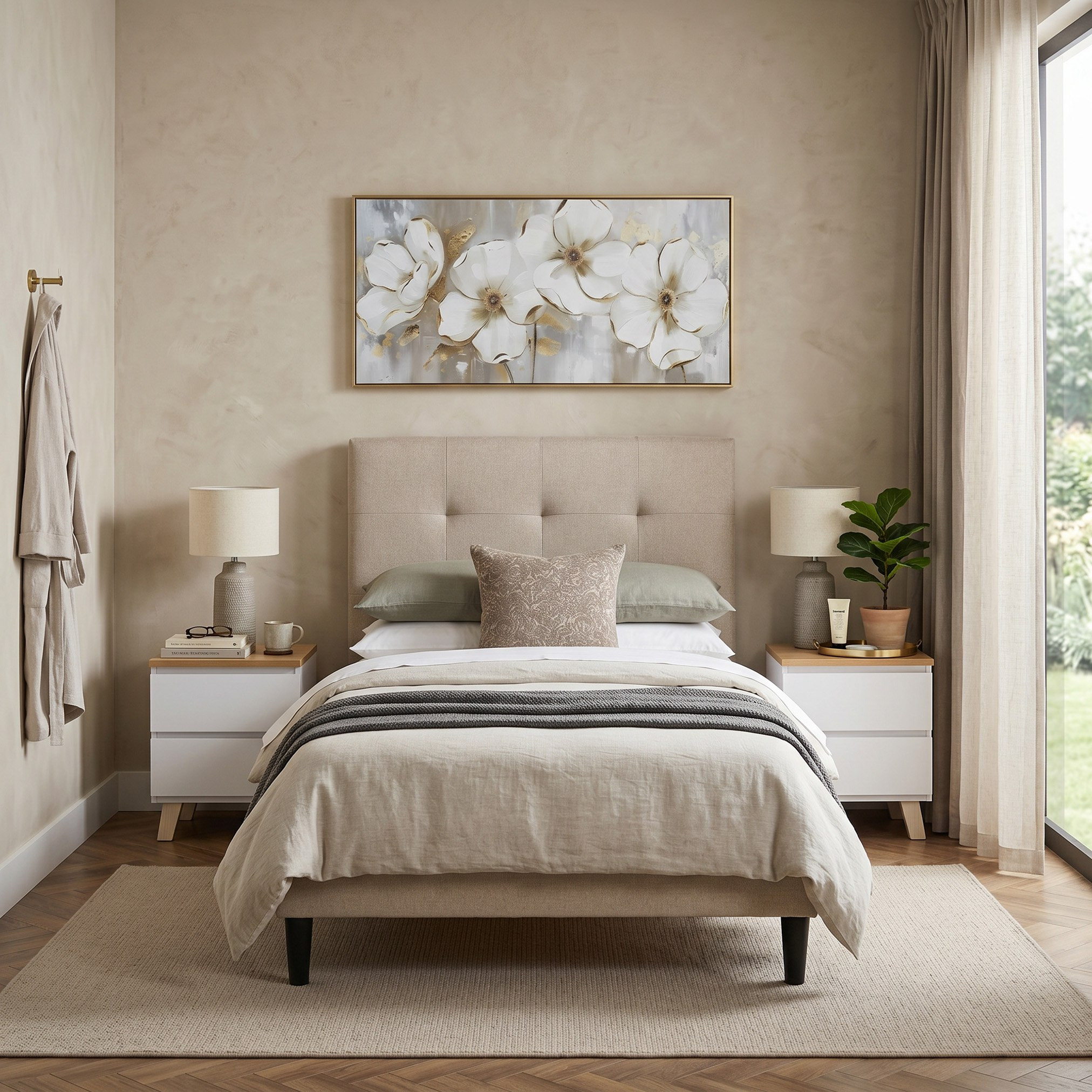 Movo Kulltorp Malmo Upholstered Single Bed - 90x200 cm-hbxkidsandyouth-bedsandbedsets-beds-single-image-5