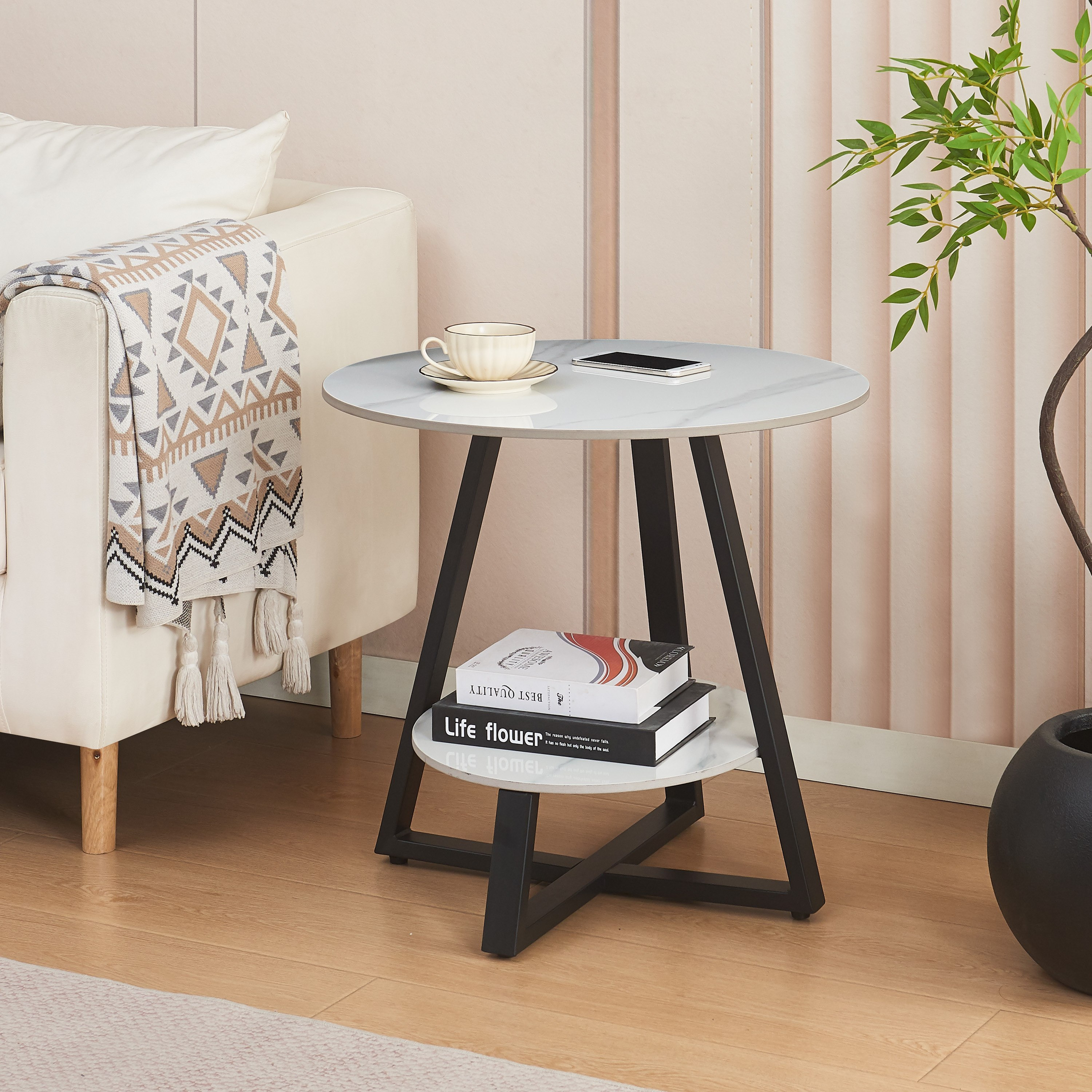 طاولة جانبية مستديرة من الحجر الملبد برف من موفو-شيلي-hbxfurniture-livingroom-endtables-image-1