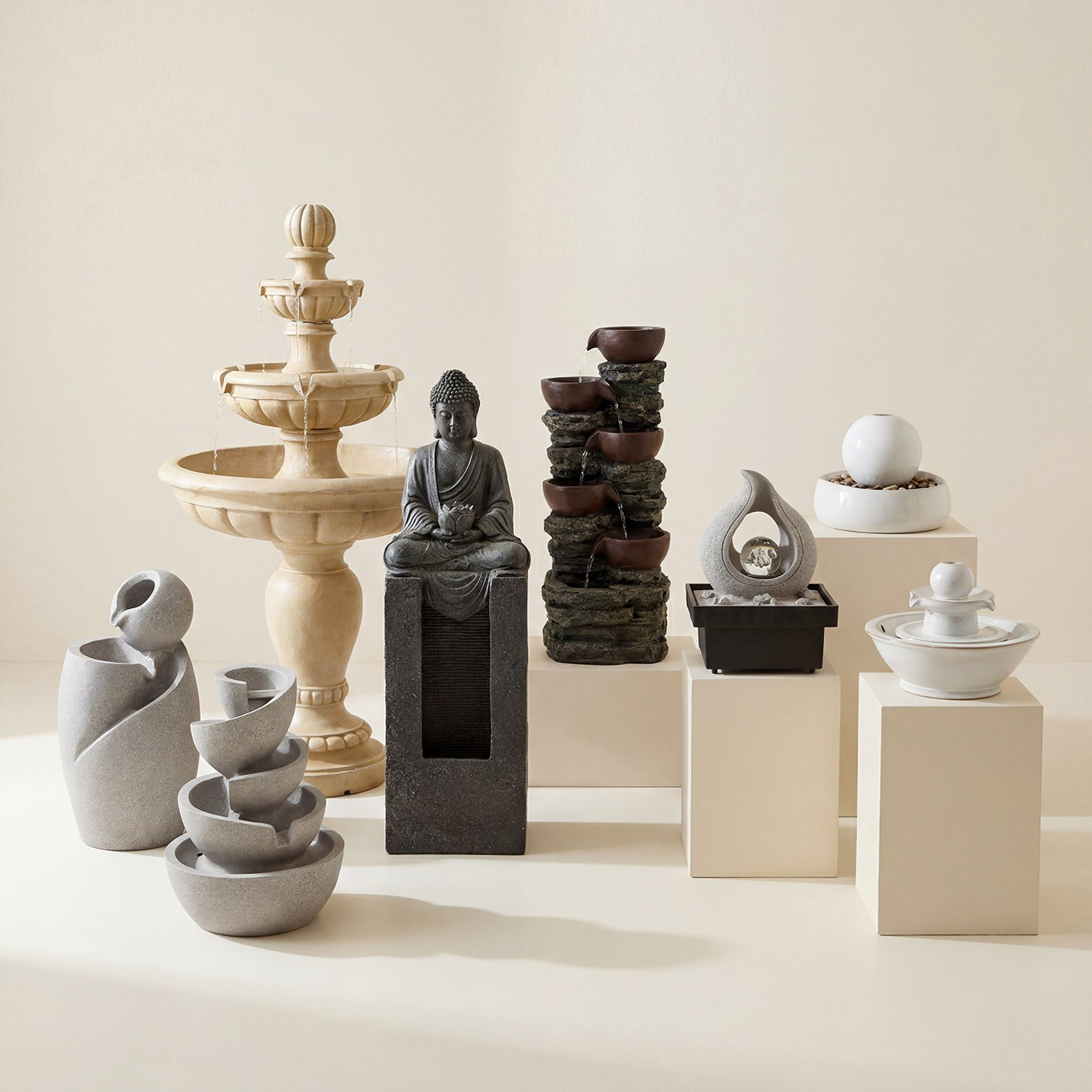 Adele Indoor Fountain - 21x21x18 cm-hbxbedroom-decorandaccessories-fountains-image-4