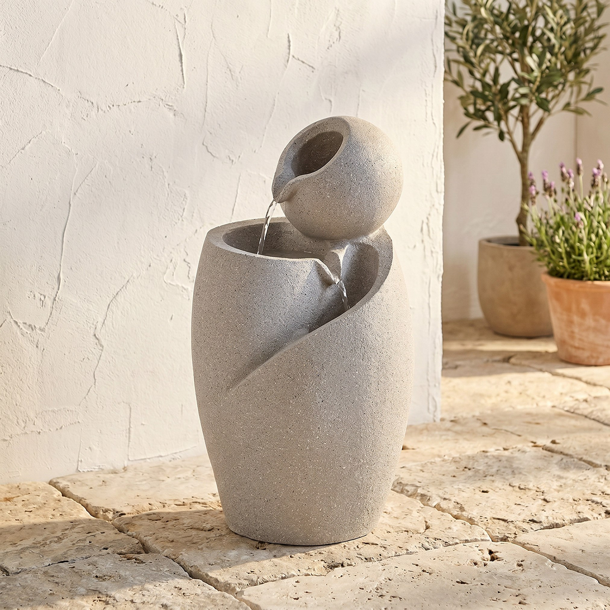 Adele Outdoor Fountain - 26.5x23.5x49 cm-hbxhomeware-gardenandoutdoor-outdoorfountain-image-2