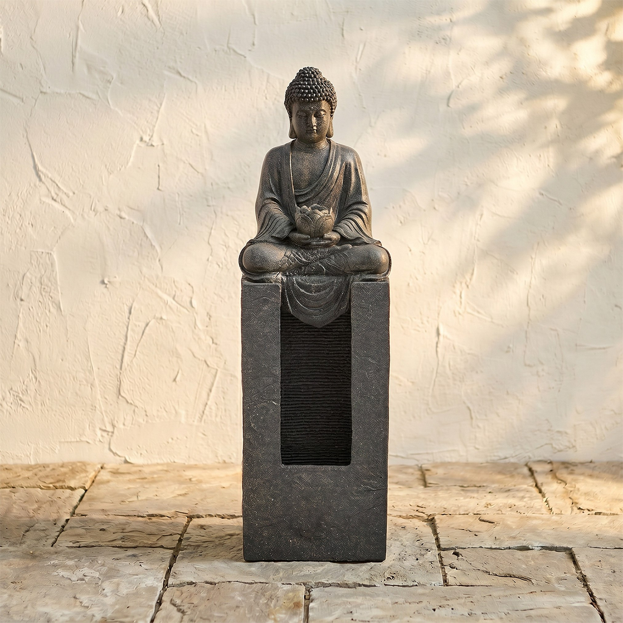 Adele Divine Buddha Outdoor Fountain - 32x25x108 cm-hbxhomeware-gardenandoutdoor-outdoorfountain-image-1